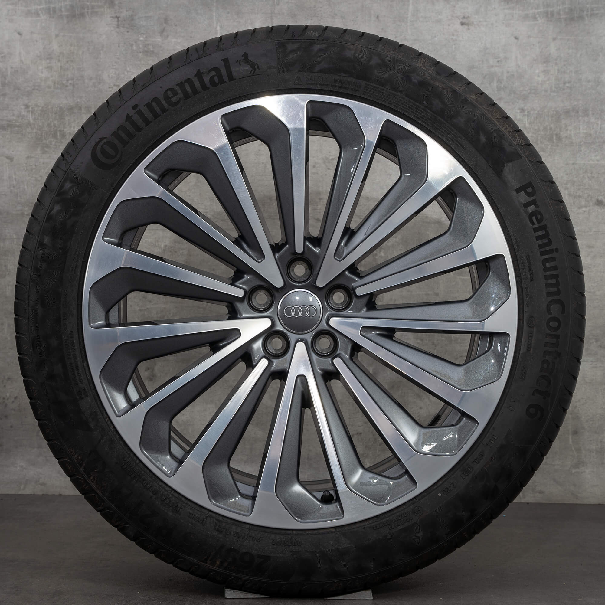 Audi 21 tommer fælge e-tron e-tron GE sommerdæk sommerhjul 4KE601025G 6,5 mm - hjul 1 af 4