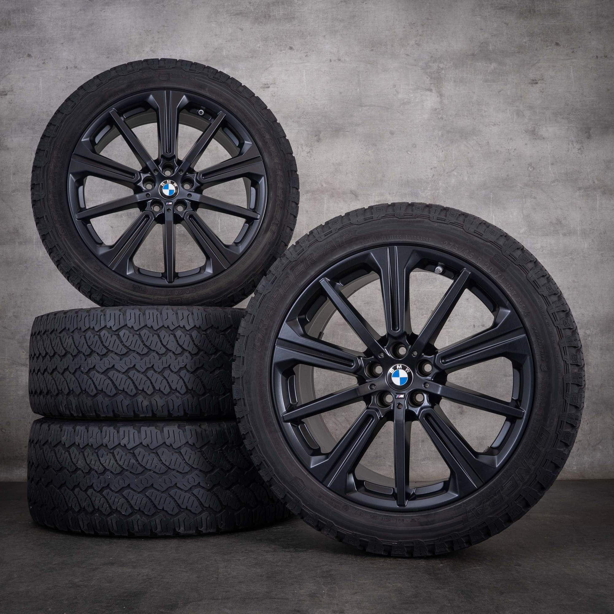 Original BMW X5 X6 Winterräder 20 Zoll G05 G06 Felgen Styling 748 M 6883765 jet black matt