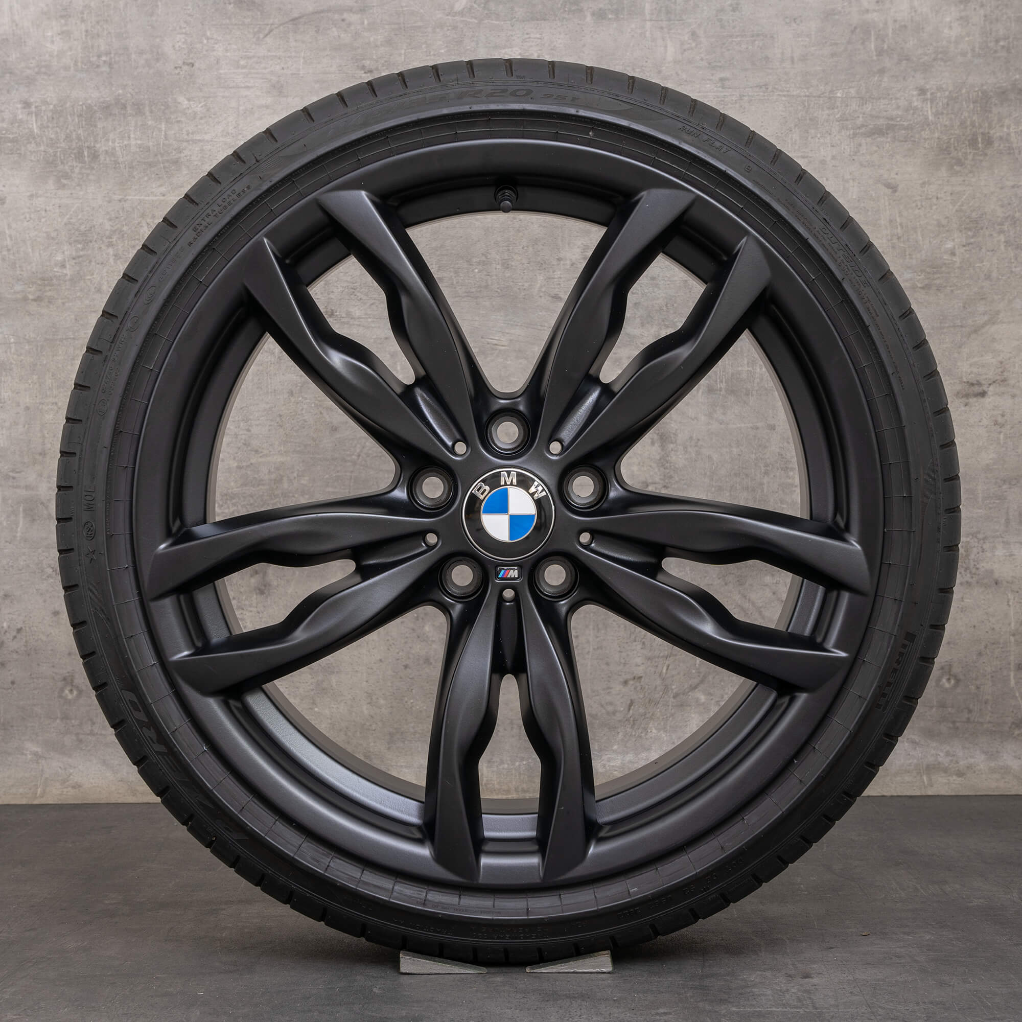 Original BMW serie 5 6 llantas 20 pulgadas F10 F11 F12 F13 F06 Gran Coup de verano estilo 434 M 7845867 7845868 negro seda mate