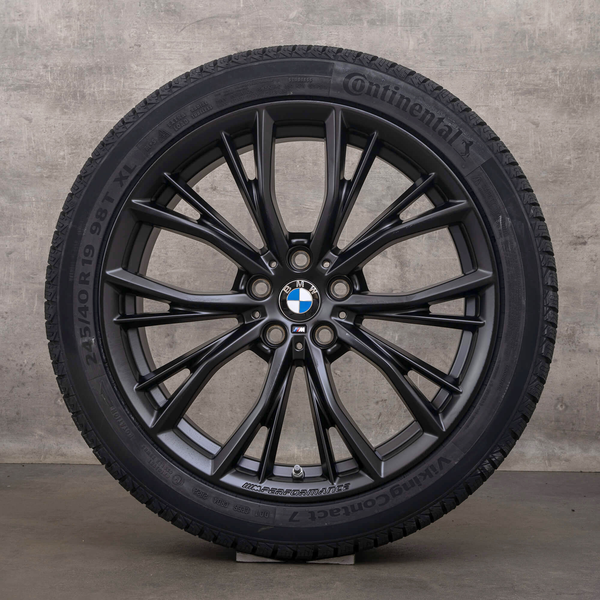 Originale BMW serie 5 cerchi 19 pollici G30 G31 ruote invernali 6885455 styling 786 M nero opaco pneumatici NUOVO
