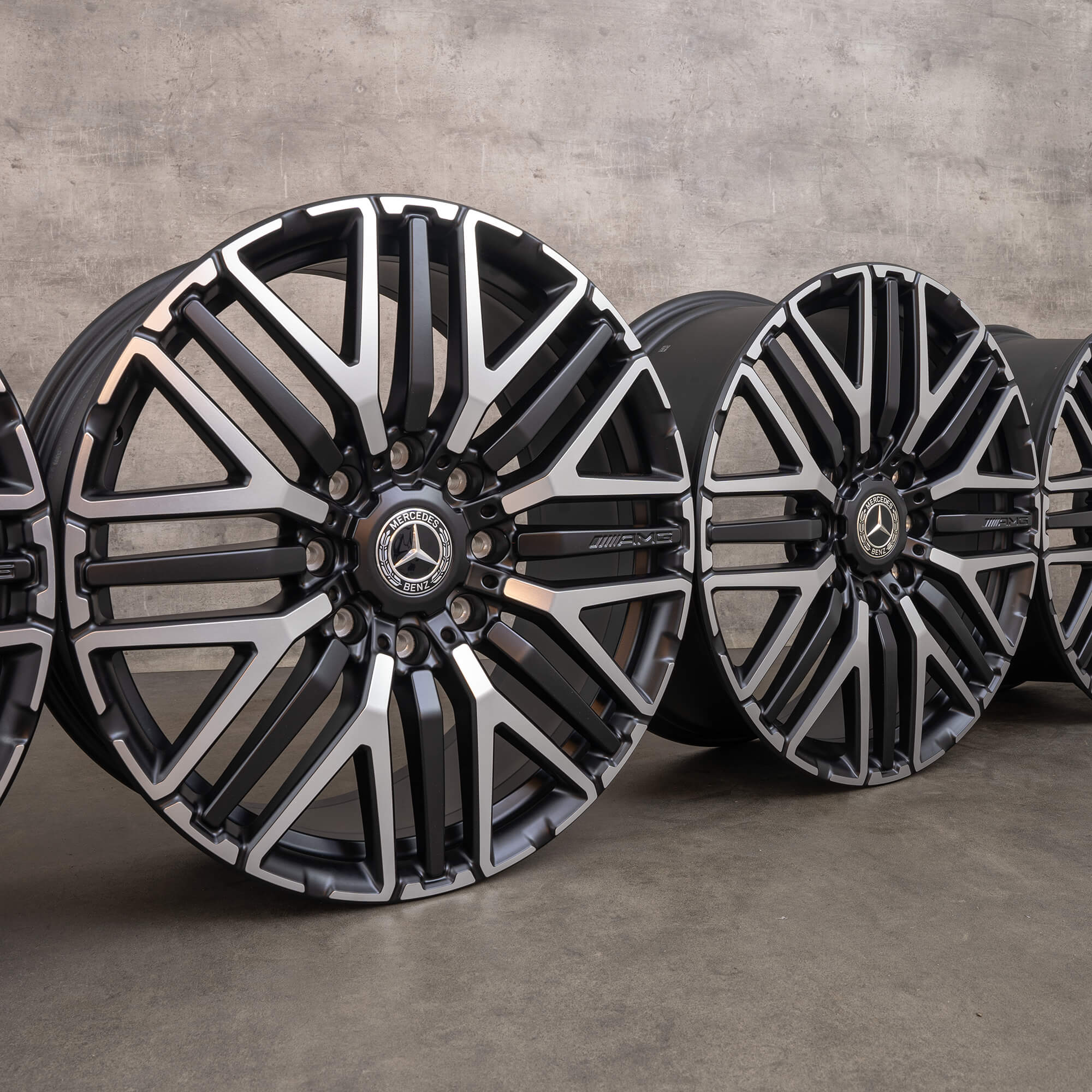 OEM Mercedes-Benz G-Class G63 AMG 22-inch rims W463A 4x4 A4634014000 Matte Black NEW