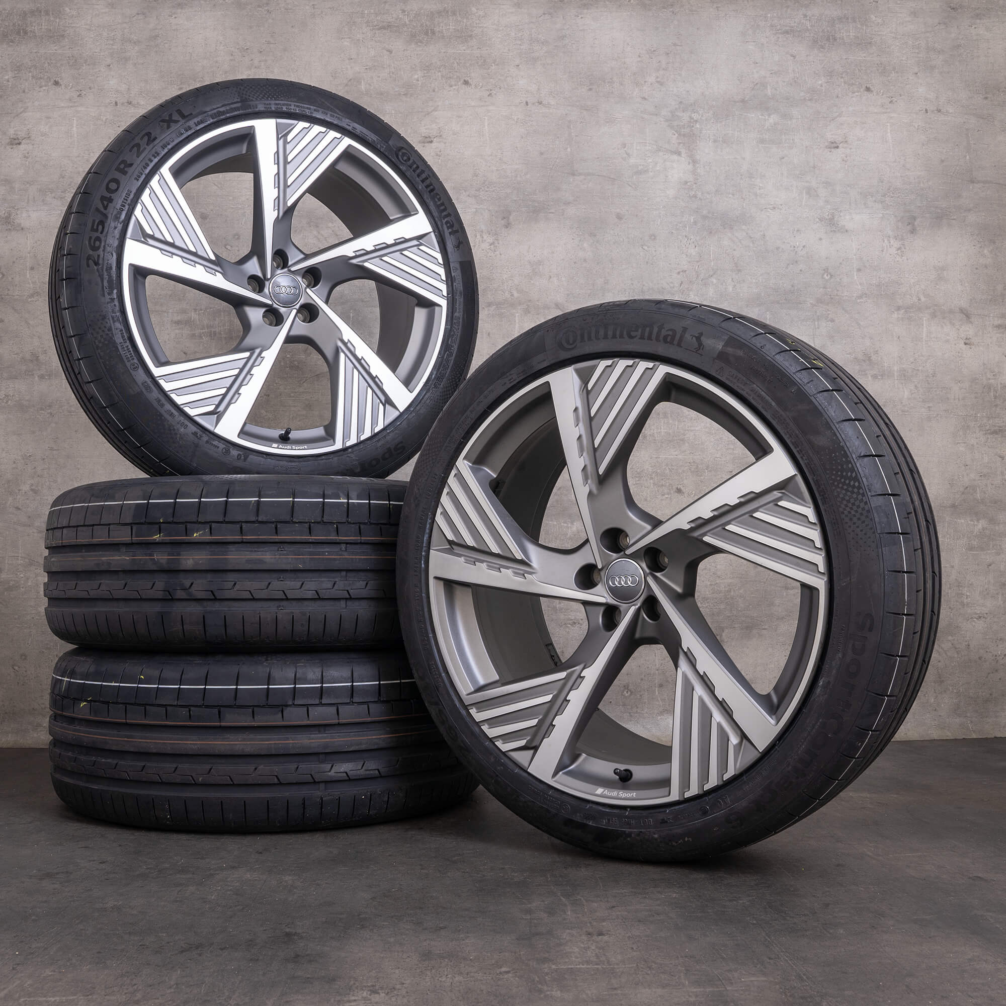 OEM Audi Q8 e-tron rims 22 inch GEN GEA & Sportback summer wheels ...