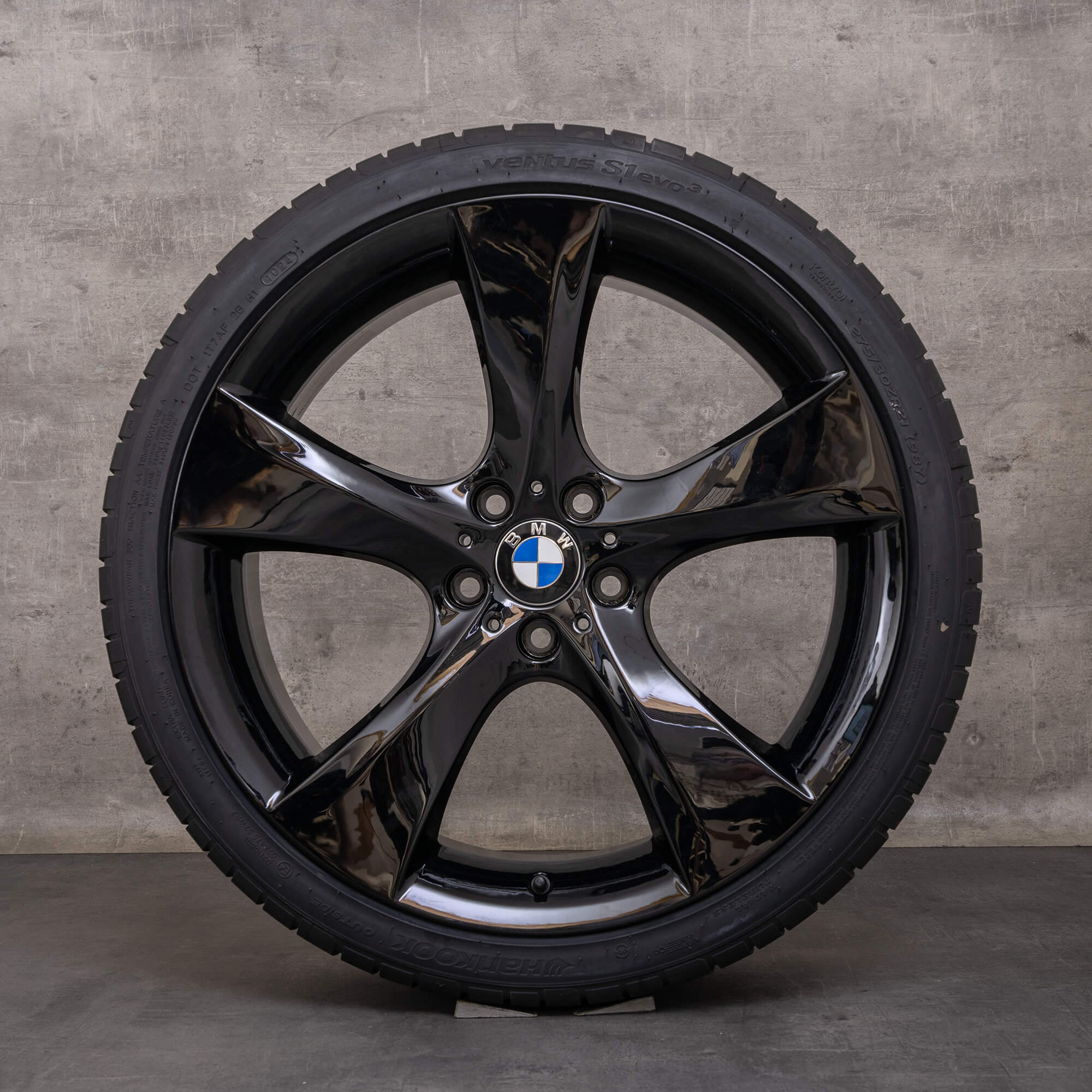Llantas originales BMW Serie 5 GT 7 21 pulgadas F07 F01 F02 F03 Summerrder Styling 311 negro alto brillo 6792592 6792593