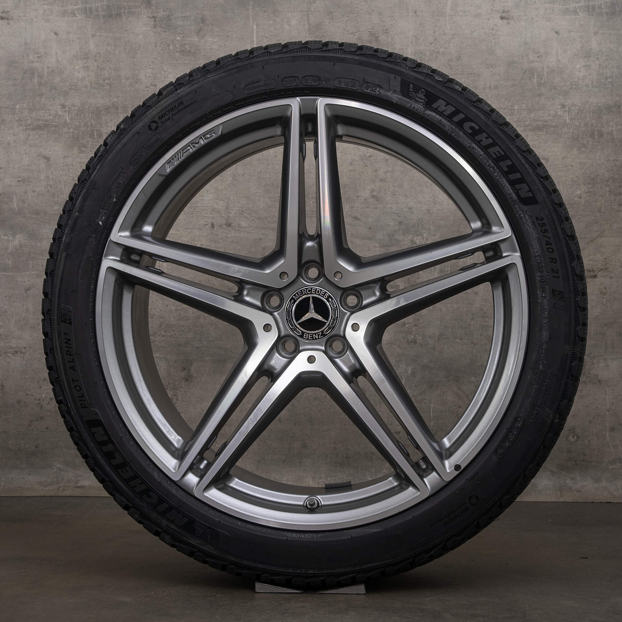 Alkuperäiset Mercedes Benz S-sarjan S 63 AMG talvirenkaat 21 tuuman W223 vanteet A2234012100 A2234012200 himalajanharmaa kiillotettu UUSI