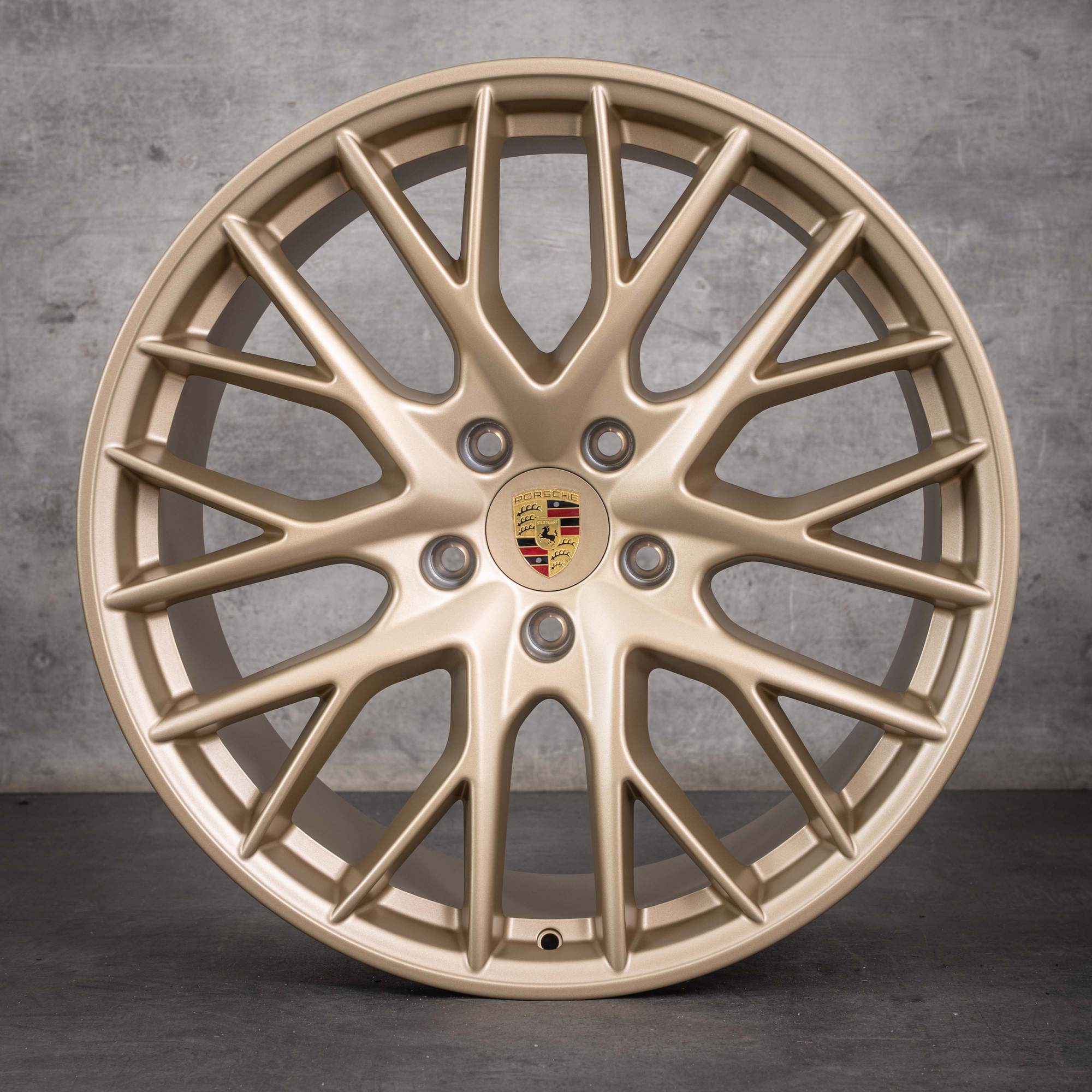 Originale Porsche Panamera 971-fælge 21 tommer 971601025D 971601025K aurum mat