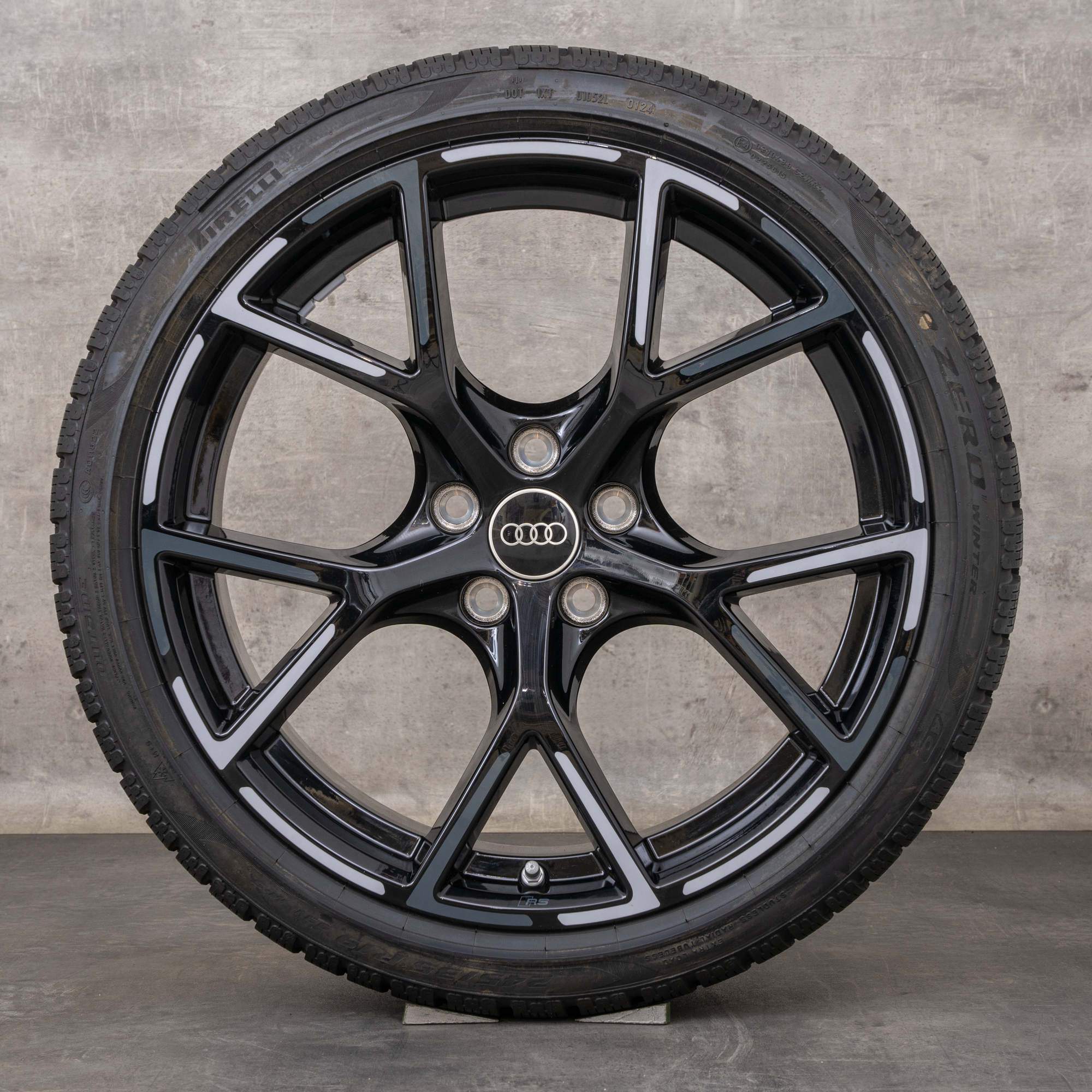OEM Audi RS3 winter wheels 19 inch 8Y RS rims 8Y0601025BP 8Y0601025BQ black gloss bicolor
