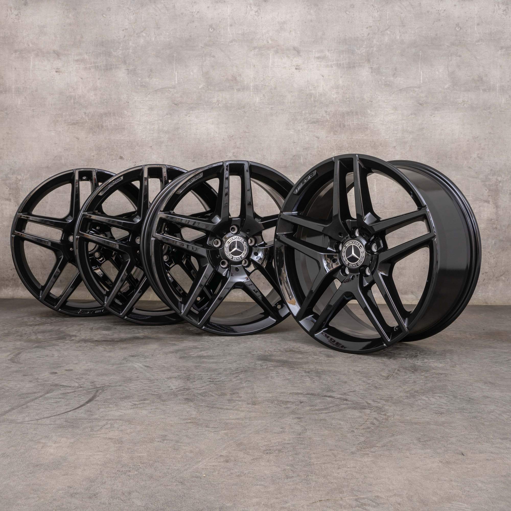 OEM Mercedes Benz S-Class AMG Rims 19 inch W222 A217 C217 A2224010000 black glossy