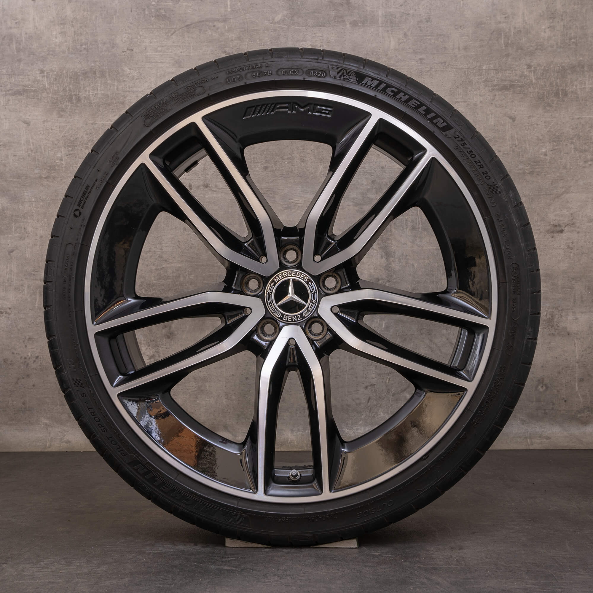 OEM Mercedes Benz CLS 53 AMG Rims 20 inch C257 4Matic summer wheels A2574013100 A2574012200 black glossy turned
