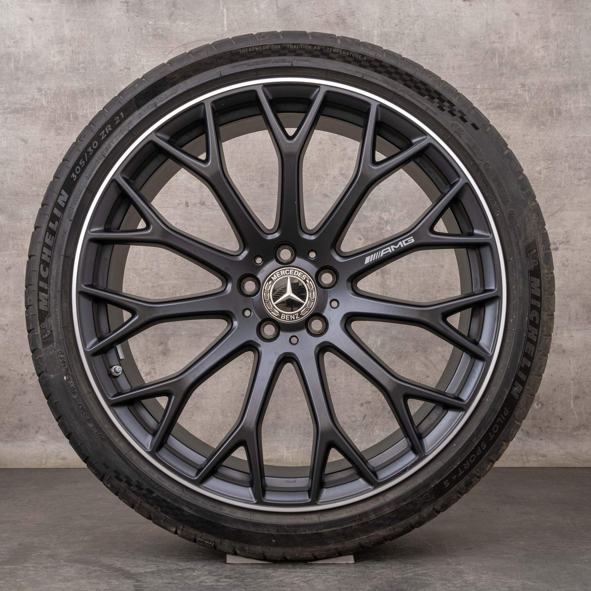 Alkuperäiset Mercedes Benz SL 43 55 63 AMG vanteet 21 tuuman R232 4 Matic S E Performance kesäpyörät A2324012700 A2324012800 musta matta