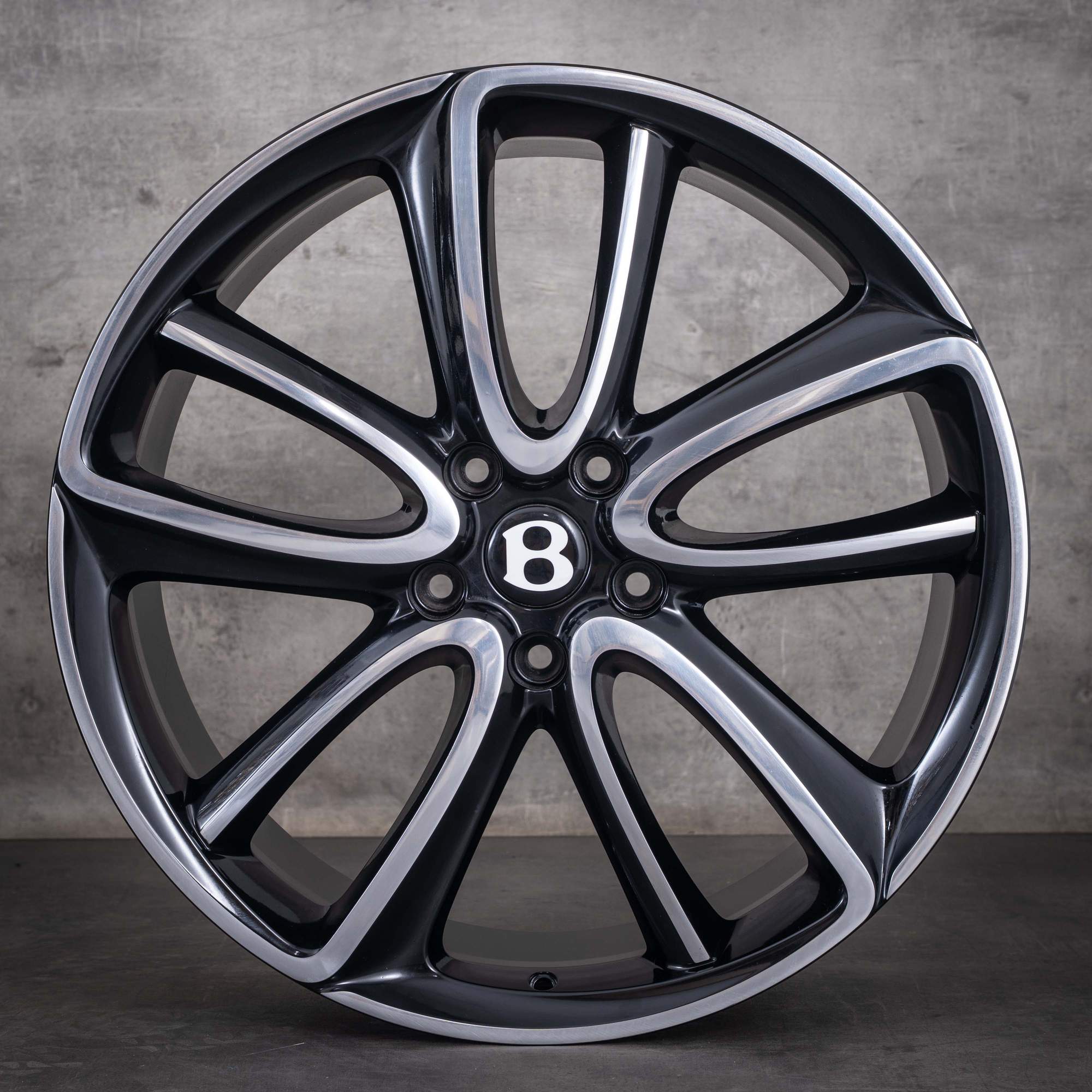 OEM Bentley Continental GT GTC Flying Spur 22inch rims 3S 3SA601025AK 3SA601025AL diamond cut black