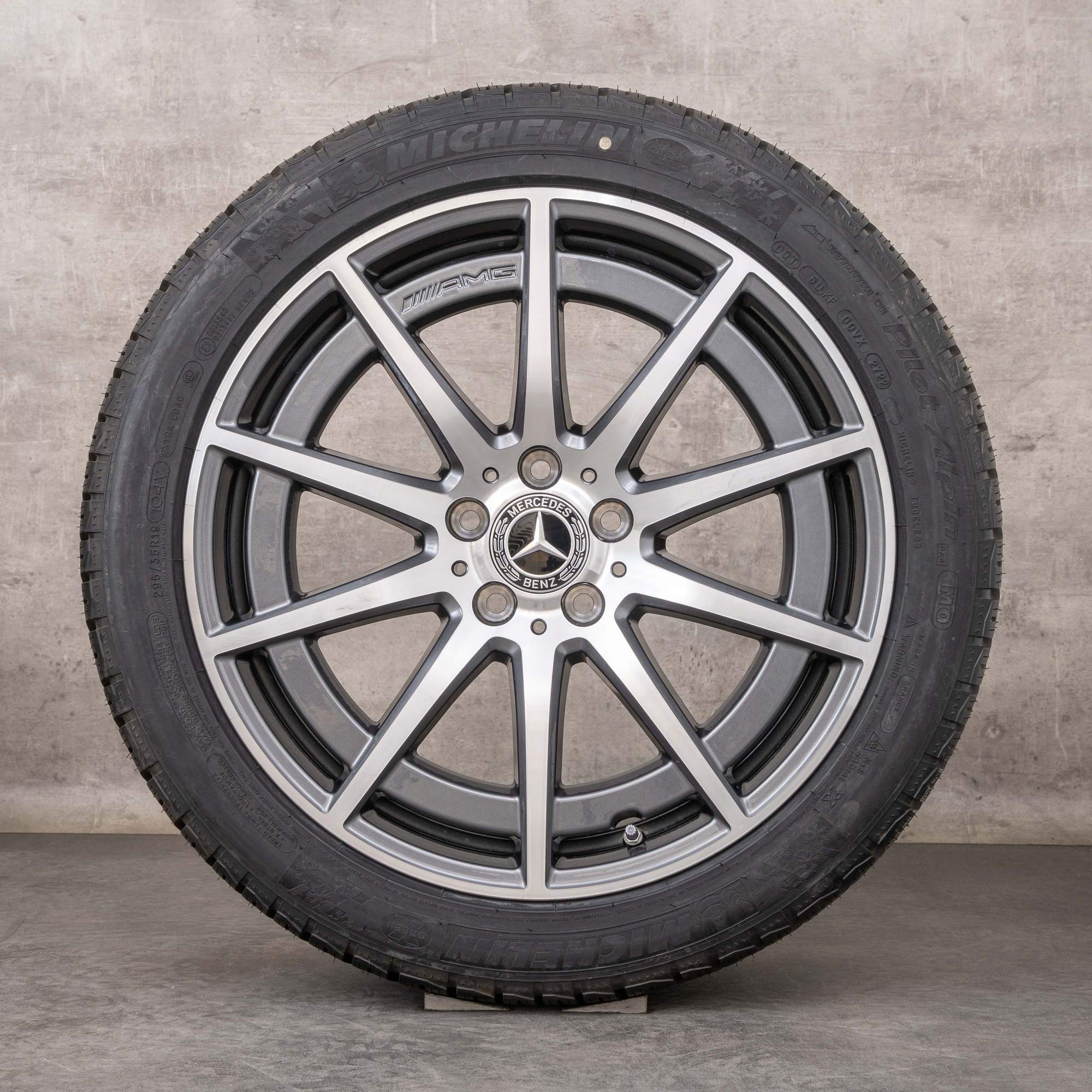 Alkuperäiset Mercedes Benz E-sarja AMG E63 & S-sarja vanteet 19 tuuman W213 S213 kesäpyörät A2134016900 A2134017000 himalaya grey kiillotettu