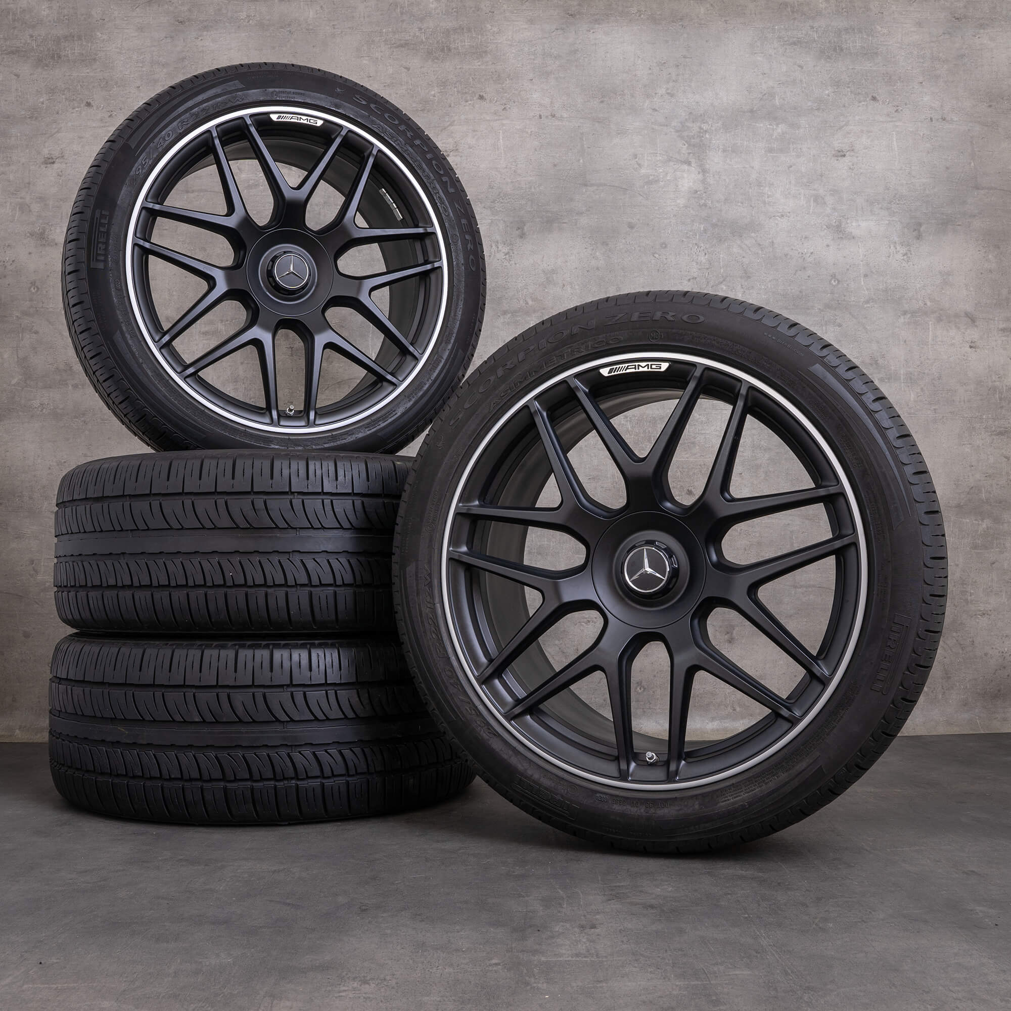Llantas originales Mercedes Benz Clase G 63 AMG de 22 pulgadas W465 W463A llantas verano A4634012000 negro mate alto brillo
