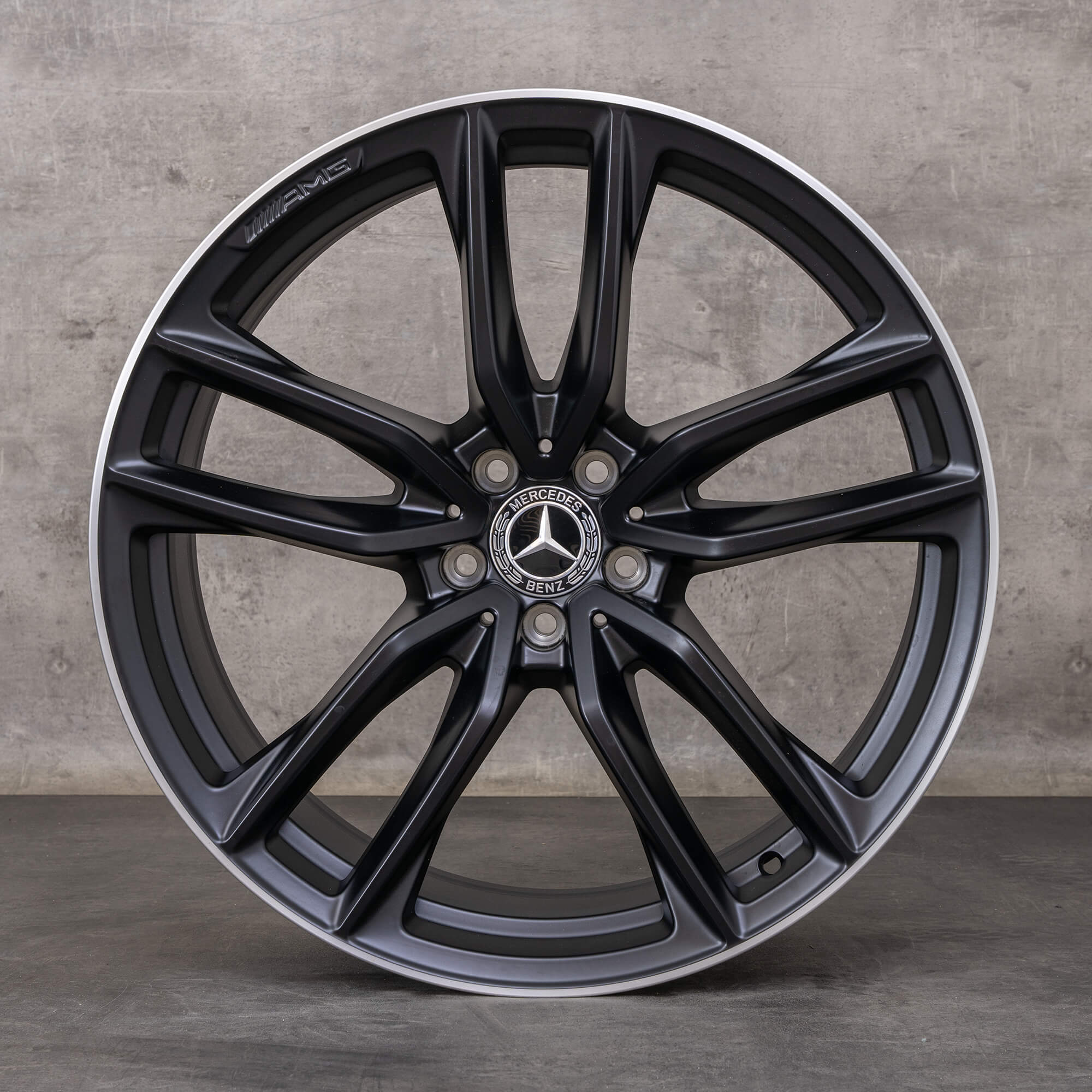 Alkuperäiset Mercedes Benz GLC 63 & S AMG vanteet 21 tuuman C253 X253 kesäpyörät A2534013800 A2534013900 musta kiiltävä käännetty UUSI