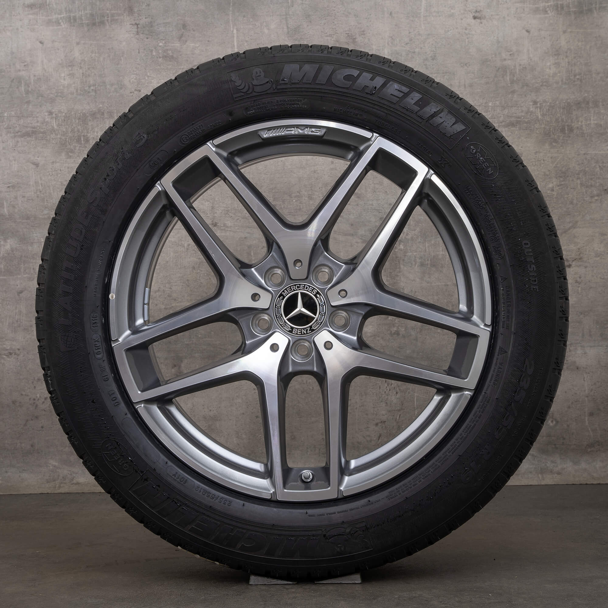 Genuine Mercedes Benz GLC & 43 AMG cerchi 19 pollici C253 X253 SUV ruote estive A2534011800 A2534013100 himalaya grigio lucido tornito