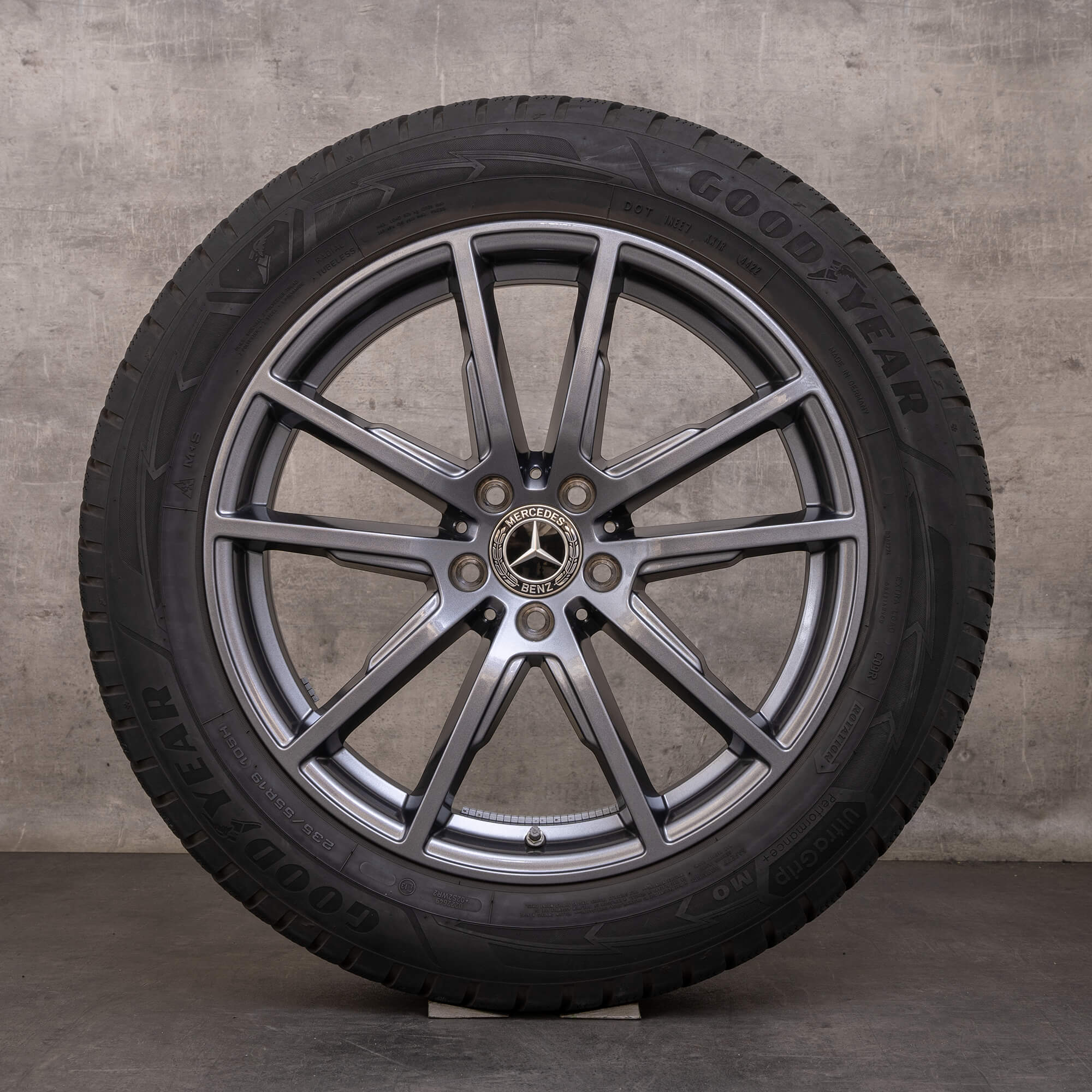 Orijinal Mercedes Benz EQE kış jant lastik 19 inç SUV X294 jantlar A2944010400 titanyum parlak