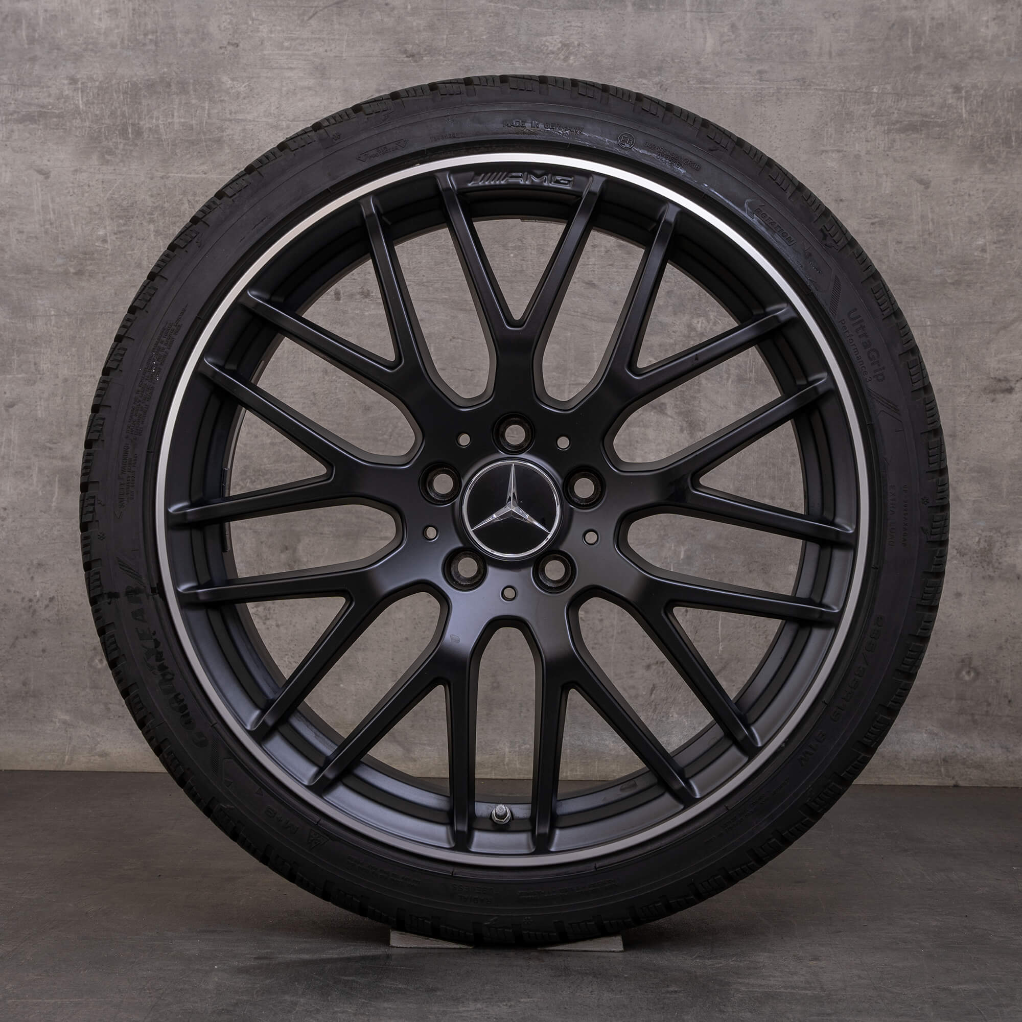 Orijinal Mercedes Benz A-Serisi A45 CLA 45 AMG kış jant lastik 19 inç W176 C117 X117 jantlar A1764010900 siyah mat parlak tornalanmış