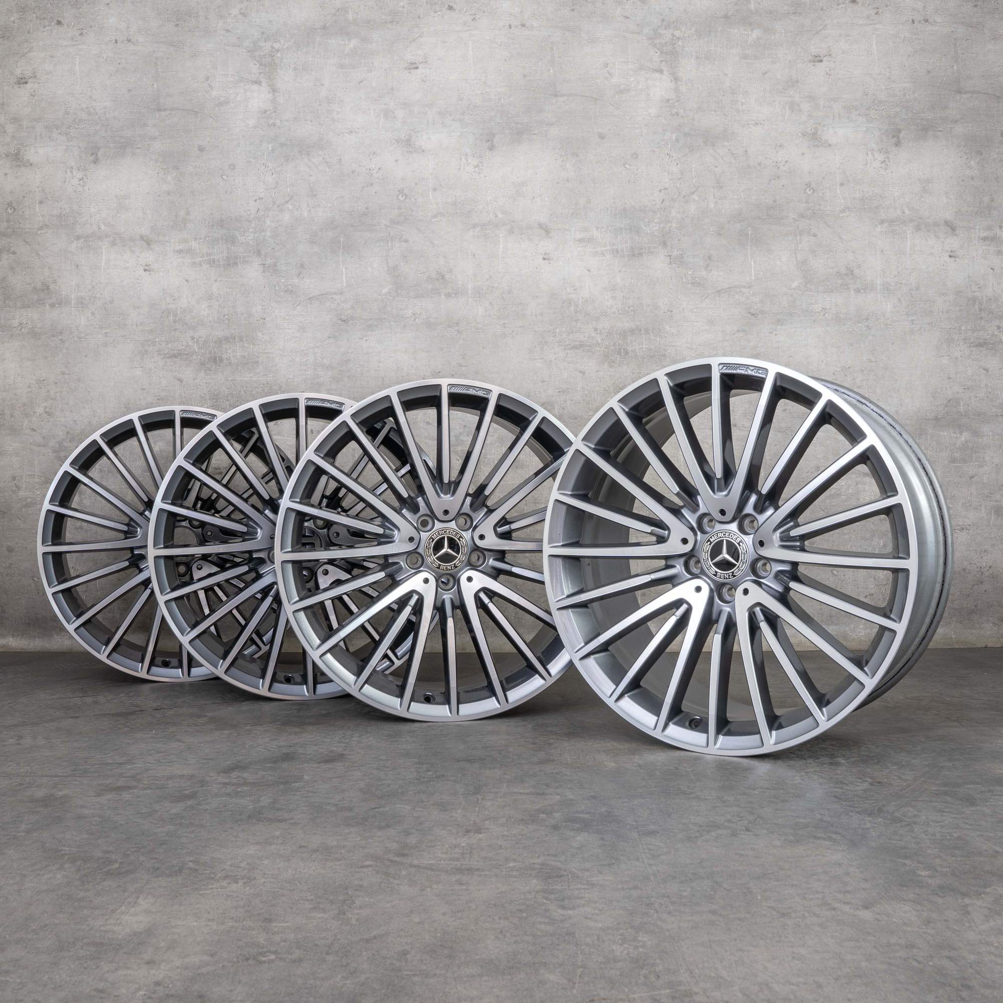 Alkuperäiset Mercedes Benz S-sarja AMG vanteet 21 tuuman W223 X223 A2234011700 A2234011800 himalaya harmaa.