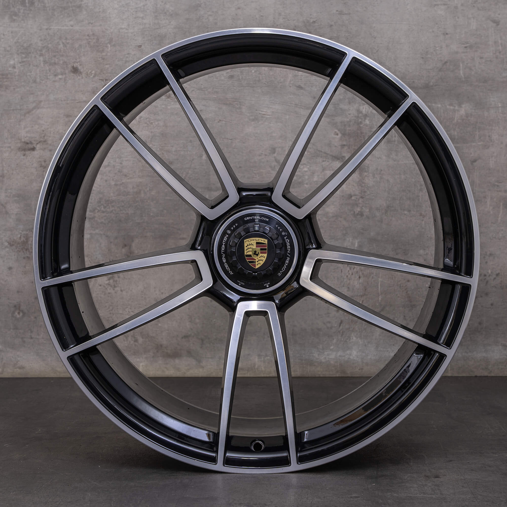 Alkuperäiset Porsche 911 vanteet 20 21 tuuman 992 I Turbo & S 992601025AS 992601025AA musta kiillotettu.