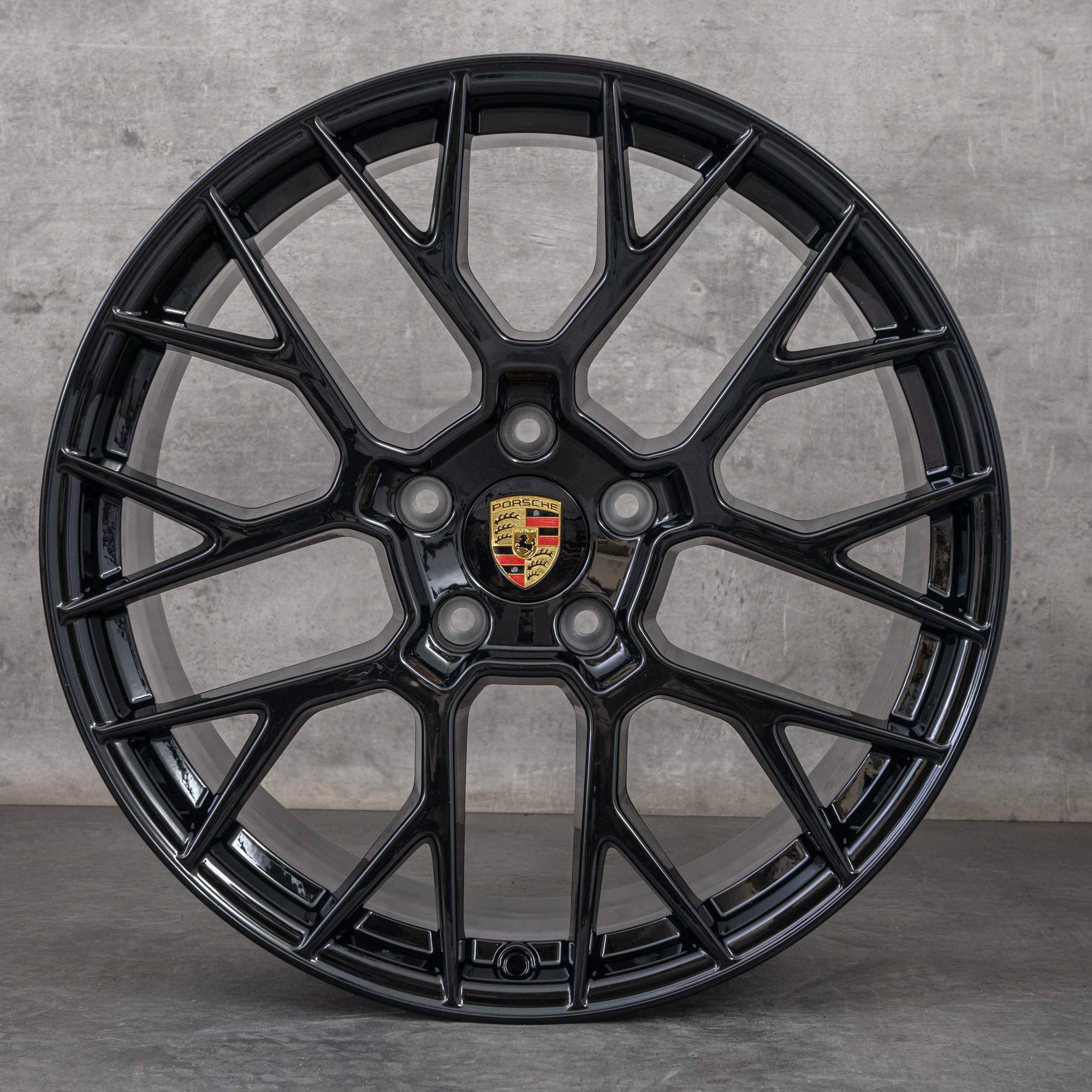 Oryginalne felgi Porsche 992 II 20 21 cali 992601025F 992601025G RS Spyder czarne błyszczące NOWOŚĆ