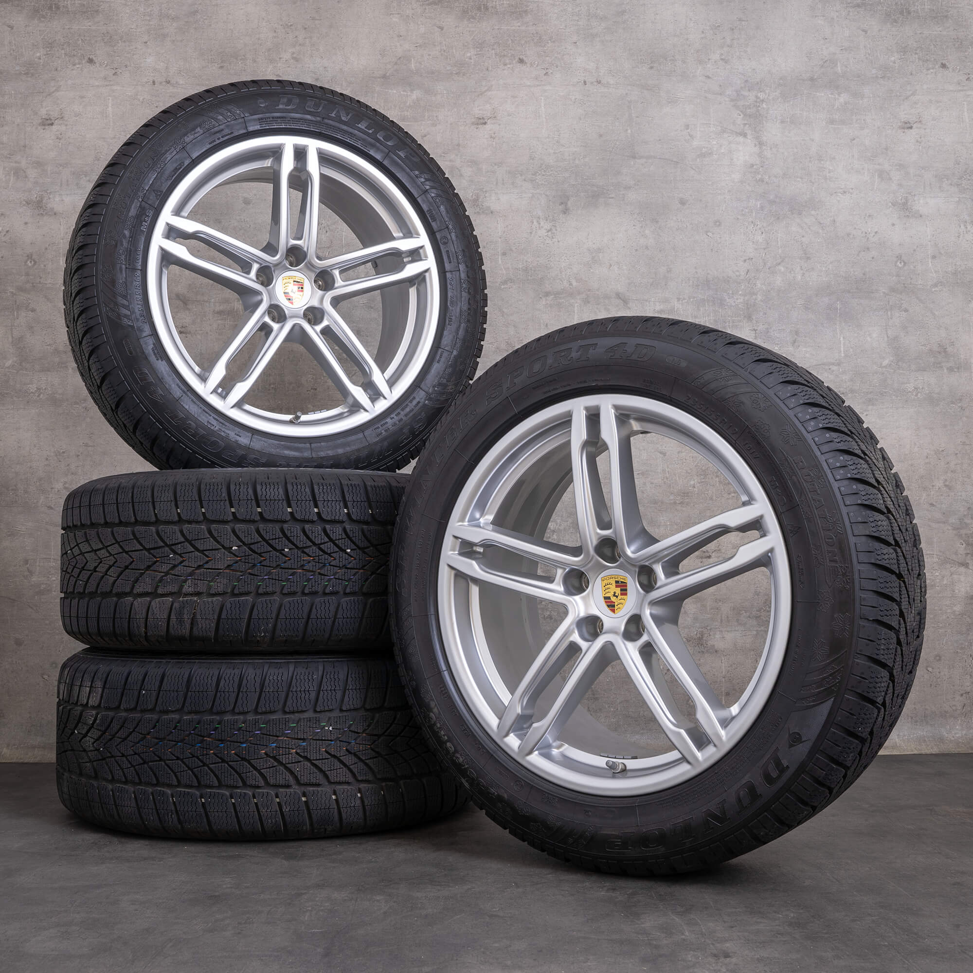 Original Porsche Macan Winterräder 19 Zoll 95B Felgen 95B601025DE 95B601025DQ silber