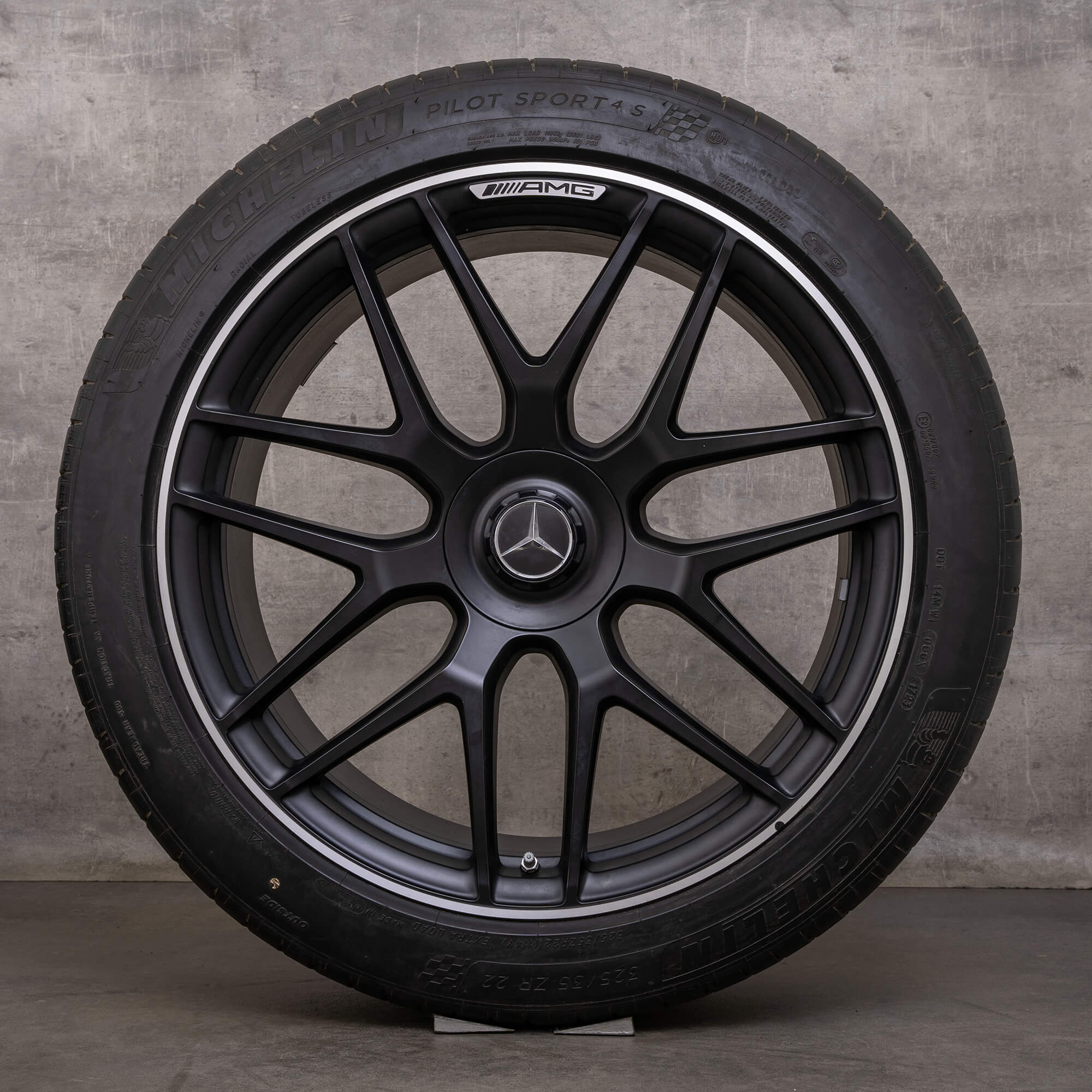 Llantas originales Mercedes Benz GLE 53 63 AMG de 22 pulgadas X167 C167 Hybrid llantas verano A1674015601 A1674015701 llanta negra torneada brillante
