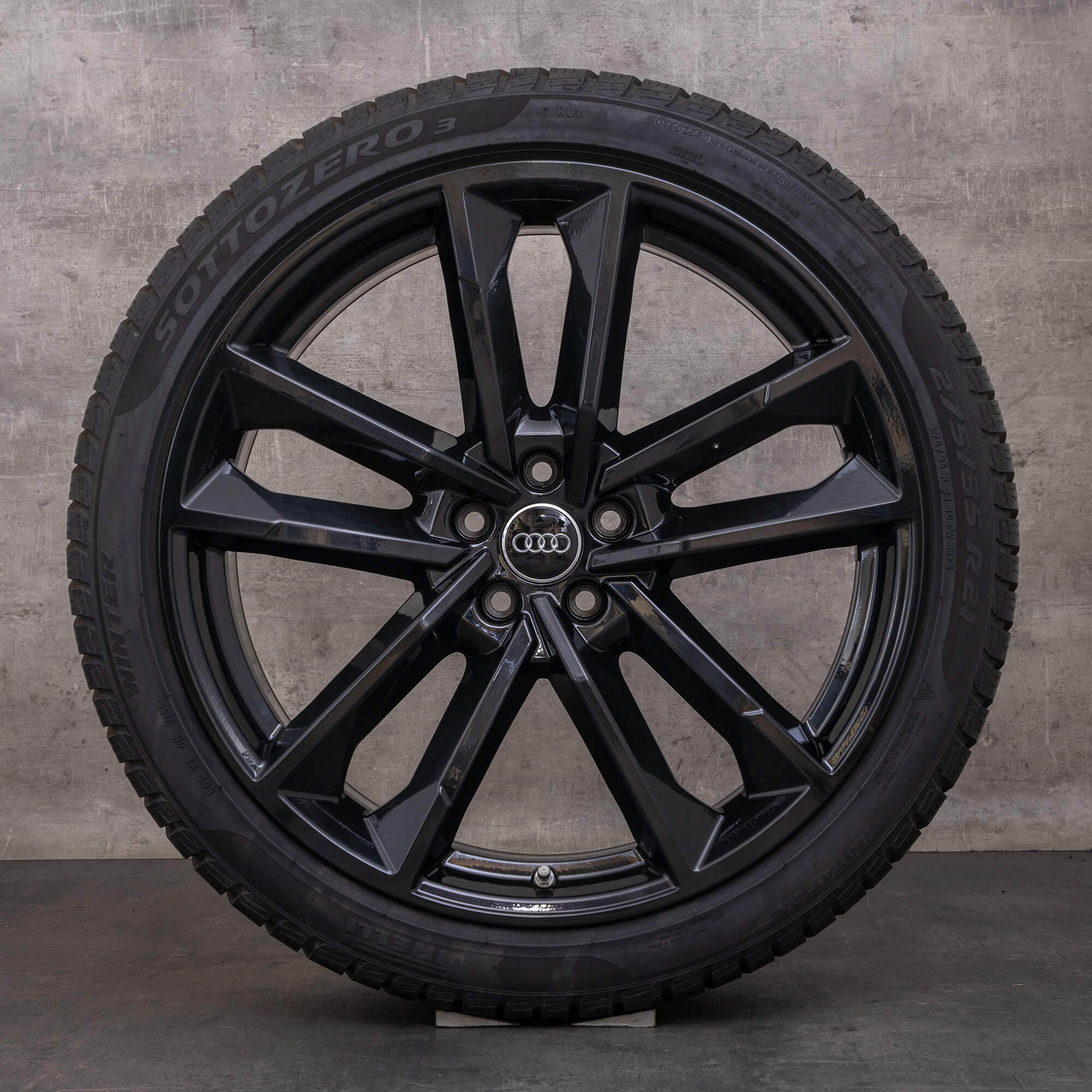 Original Audi A8 S8 vinterhjul 21 tum D4 4H fälgar / fälg 4G8601025AS Peformance svart glansig