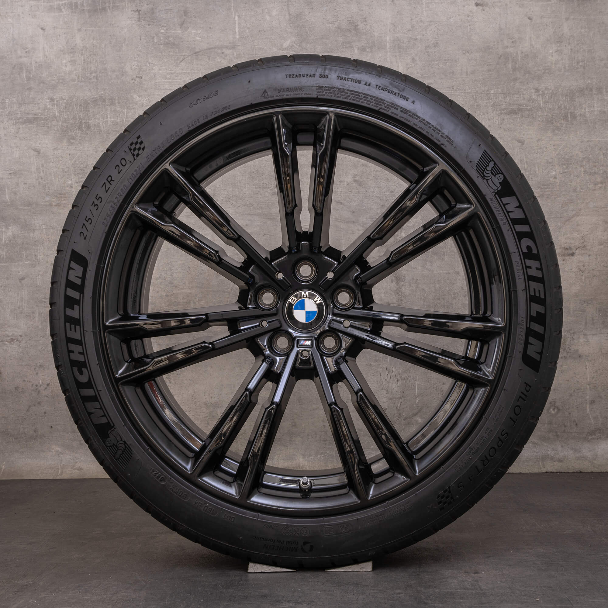 Originale BMW M5 vinterhjul 20 tommers M F90 felger styling 706 8073977 8083979 svart blank