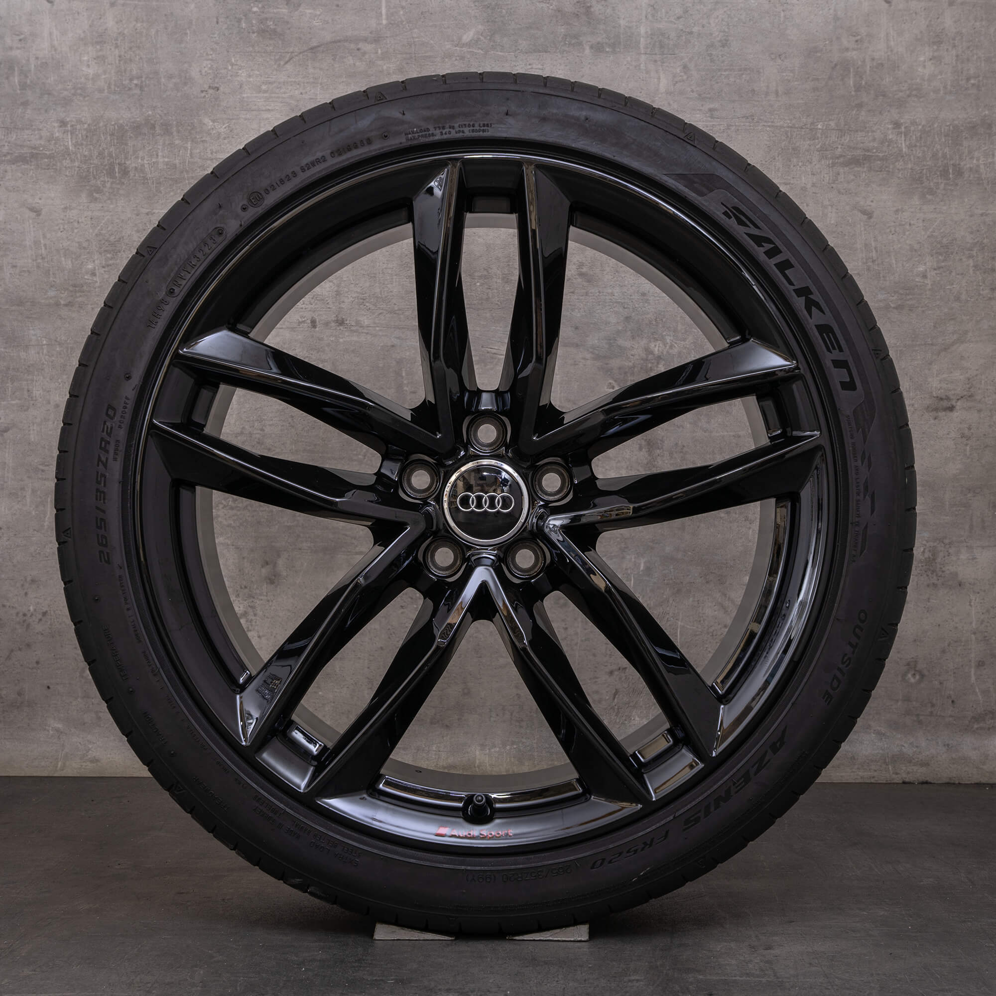 Originele Audi A7 S7 winterwielen 20 inch 4G C7 velgen 4H0601025BS zwart glanzend