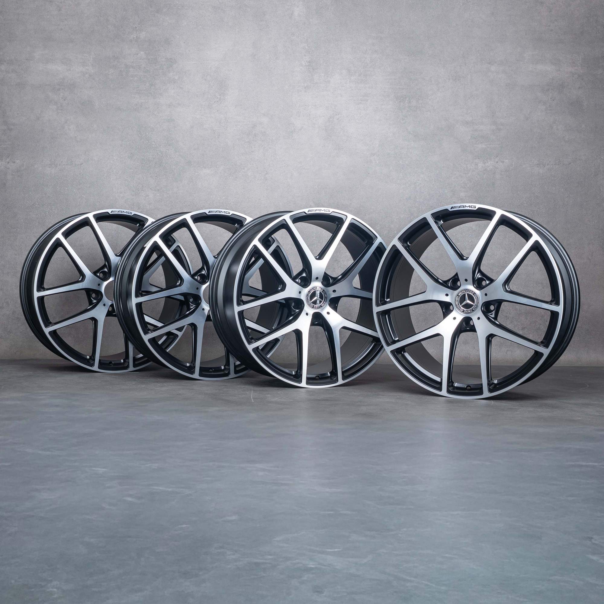 OEM Mercedes Benz G-Class G63 AMG Rims 21 inch W463 W465 A4634010400 black matt polisched