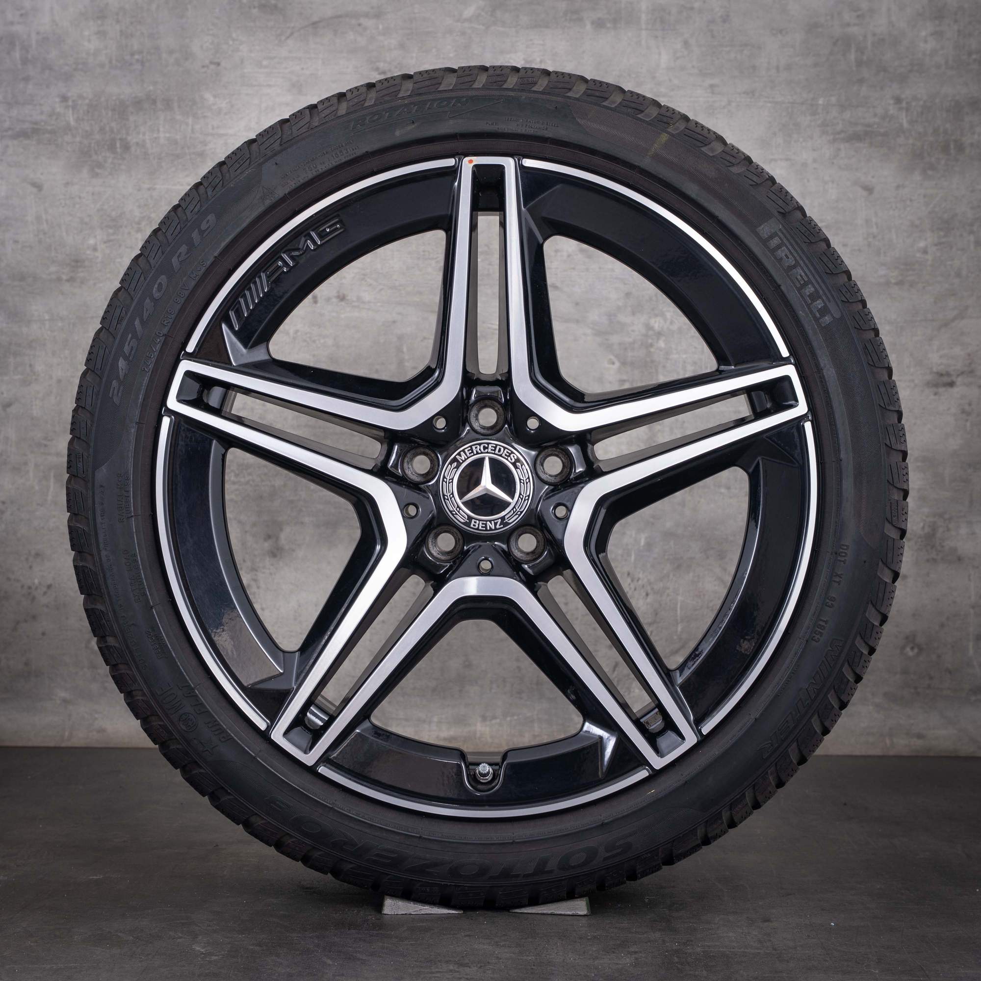Original Mercedes Benz CLS 53 AMG 4Matic Winterräder 19 Zoll C257 Felgen A2574013000 A2574011500 schwarz glanzgedreht