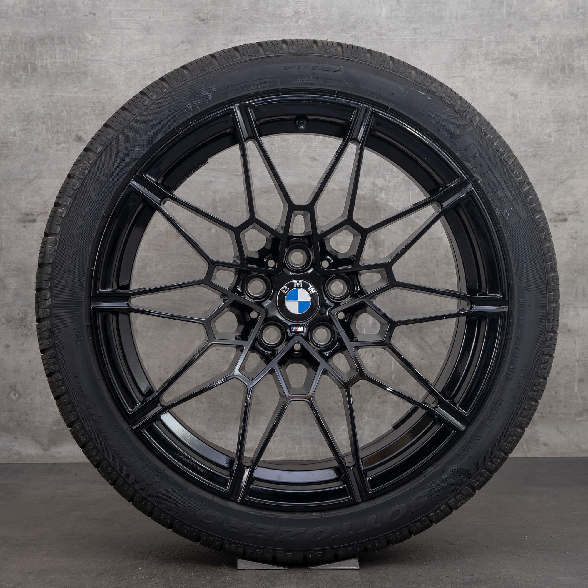 Originale BMW M2 M3 M4 vinterhjul 19 20-tommers felger G87 G80 G81 G82 G83 styling 826 M svart høyglans