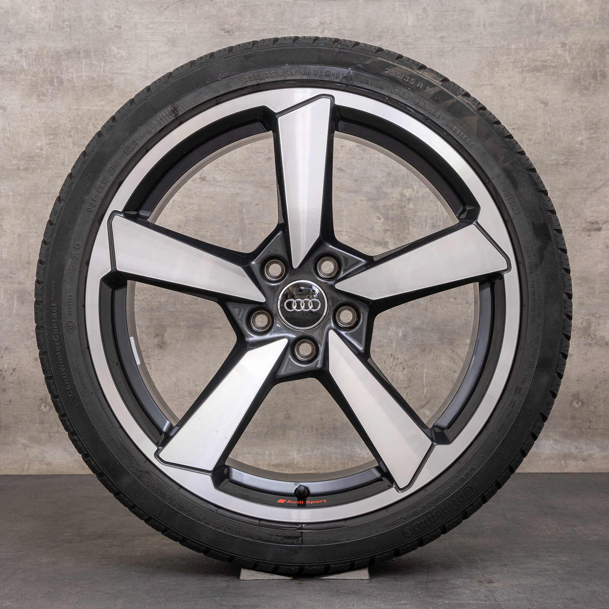 Original Audi A5 S5 Winterräder 19 Zoll F5 8W B9 Felgen 8W0601025FS anthrazit glanzgedreht