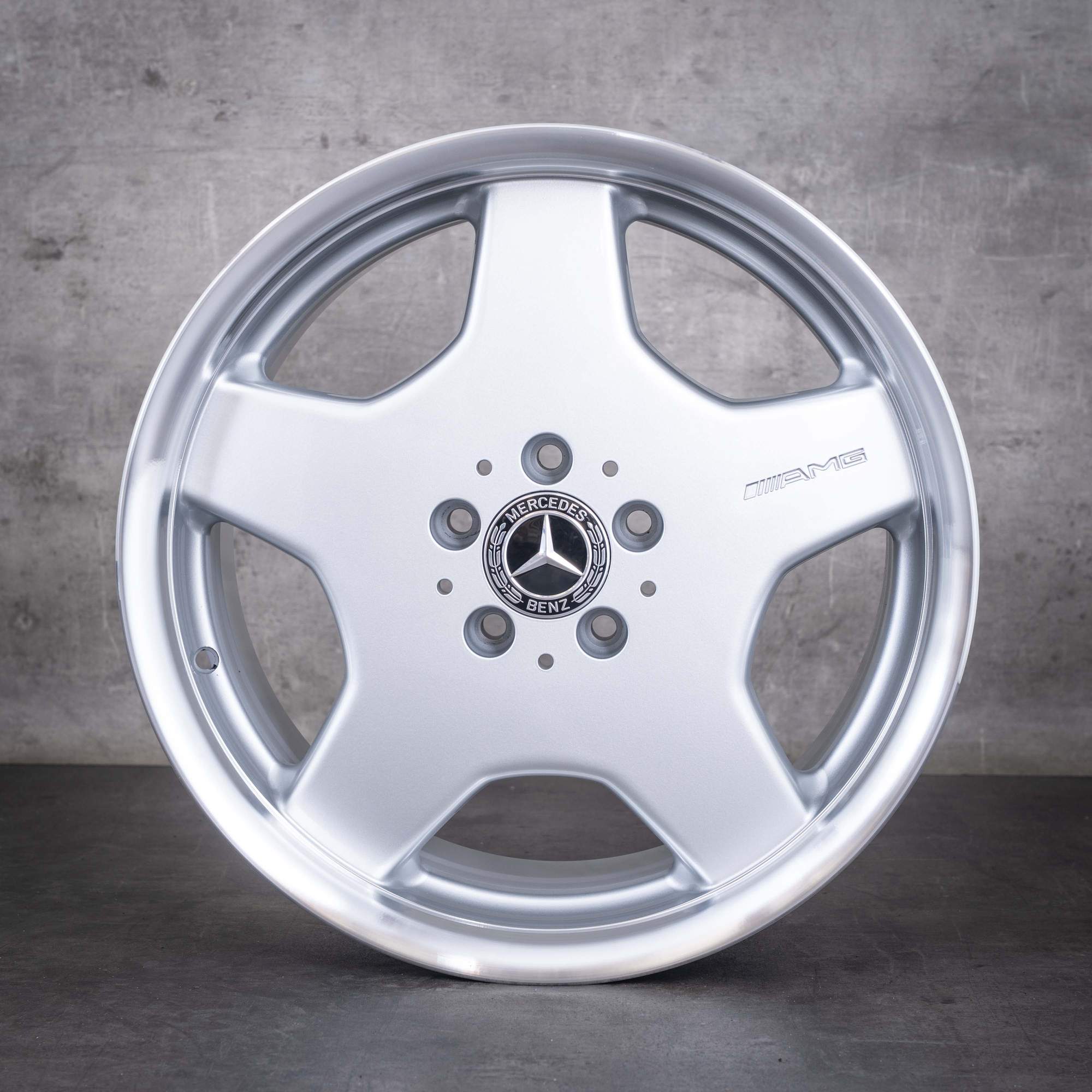 Original Mercedes Benz S-Klasse CL AMG Felgen 18 Zoll W220 W215 A2204010802 A2204011902 silber rand glanzgedreht NEU - Felge 1 von 4