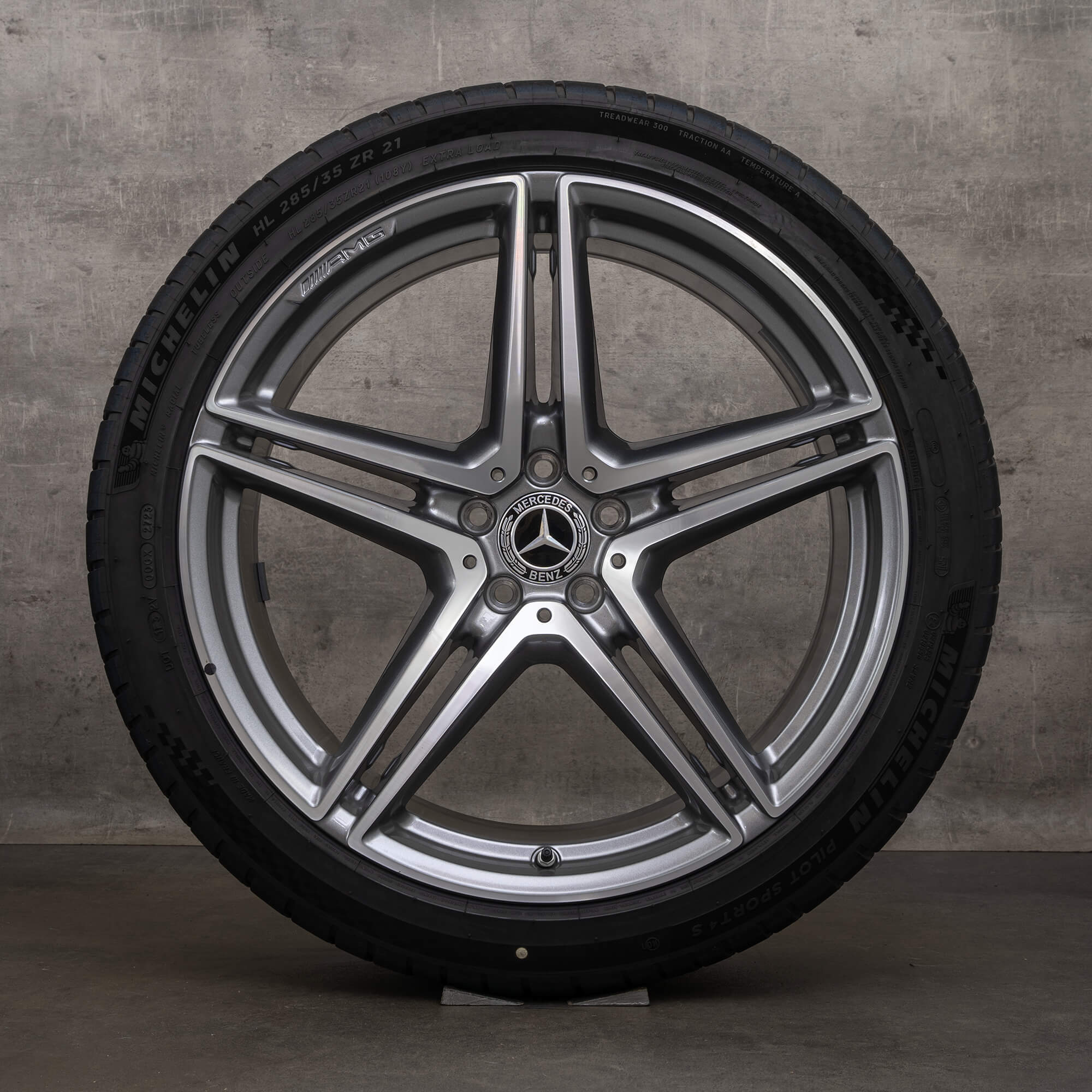 Alkuperäiset Mercedes Benz S-sarja S63 AMG vanteet 21 tuuman W223 E Performance kesäpyörät A2234012100 A2234012200