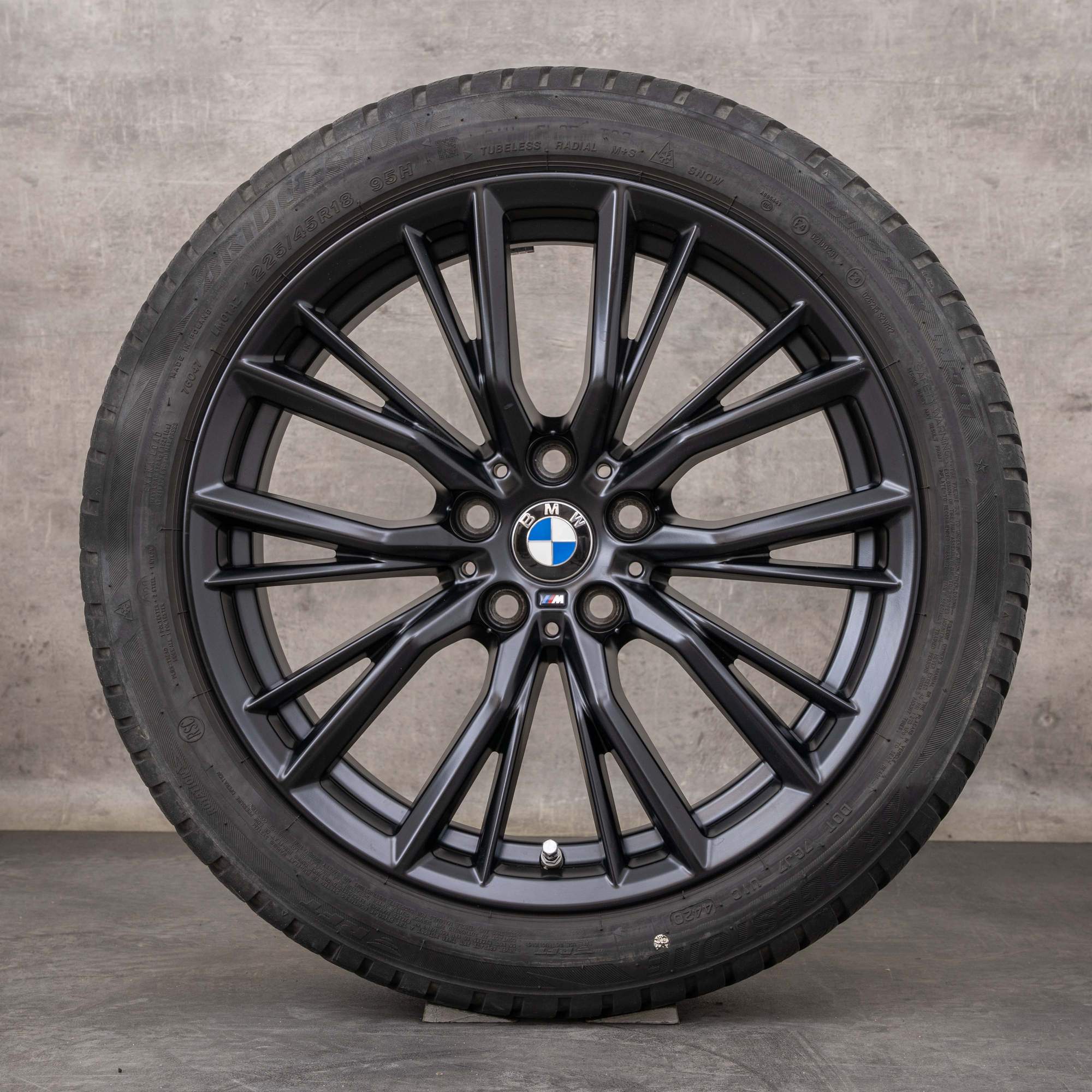 Oem BMW Série 3 pneus hiver jantes 18 pouces G20 G21 Styling 796 M 6885305 noir mat