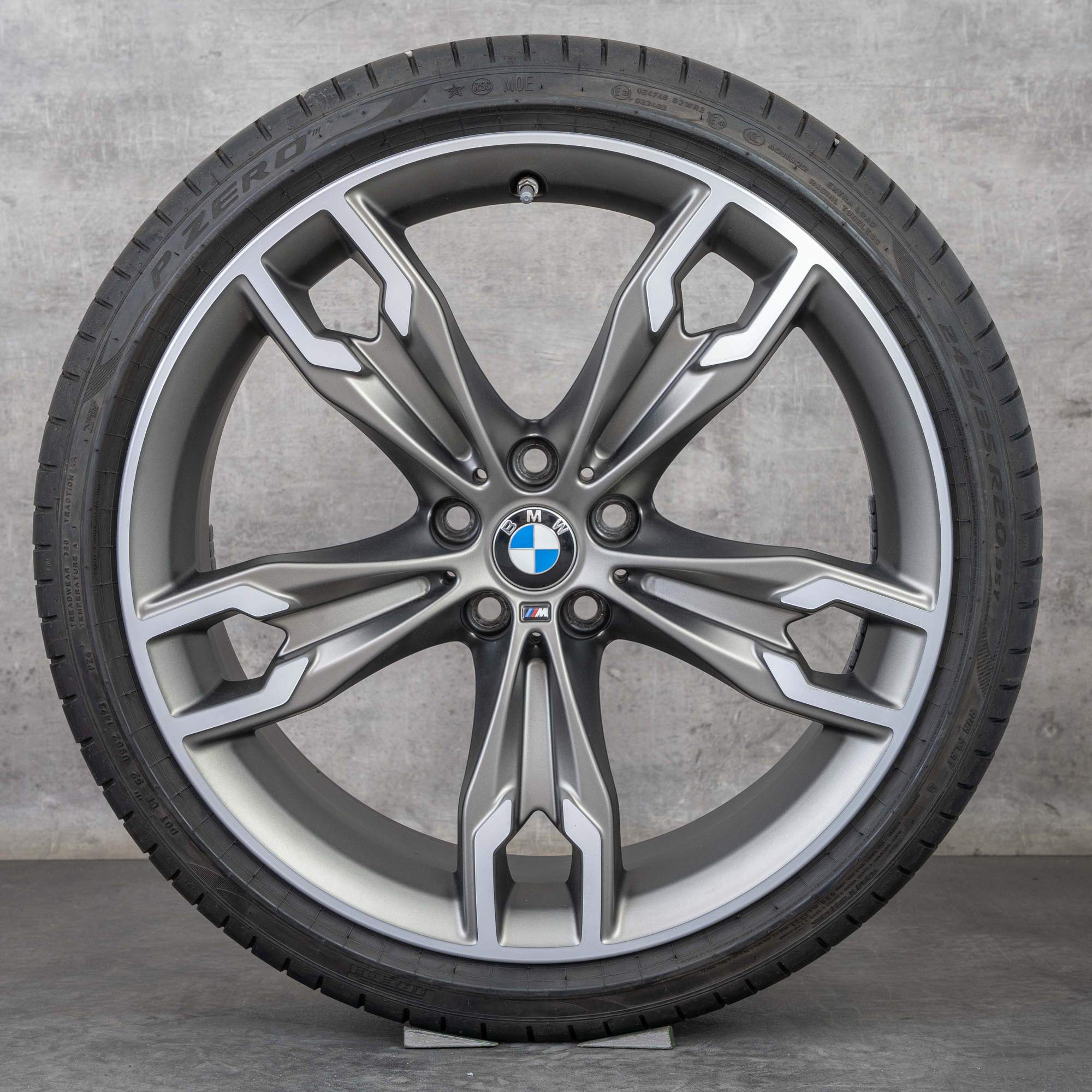 Oryginalne felgi BMW serii 5 20 cali G30 G31 letnie koła stylizacja 668 M 7855087 7855088 cerium szary mat polerowane