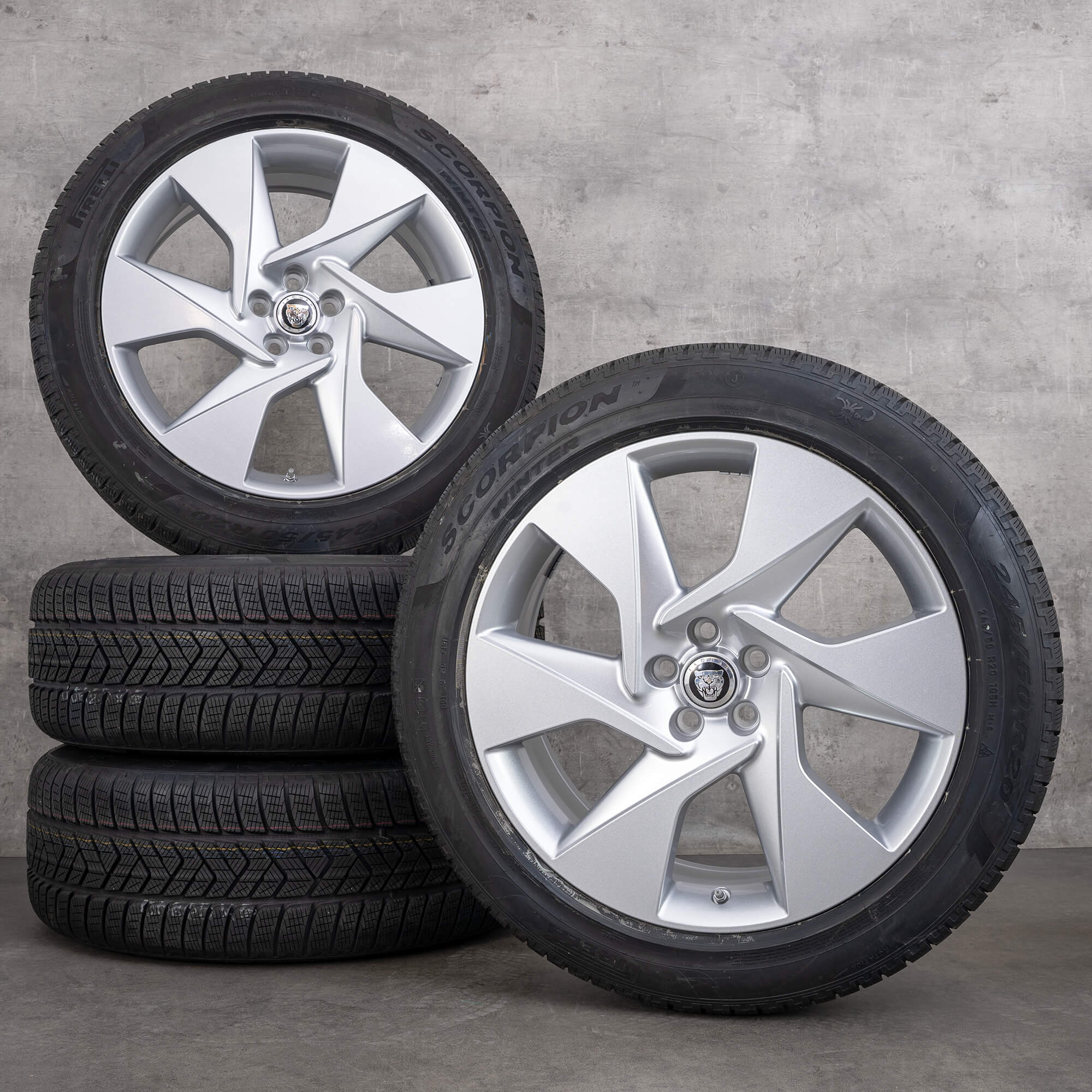 Jaguar 20 inch rims I-Pace aluminum winter tires wheels J9D3-BC-SS NEW