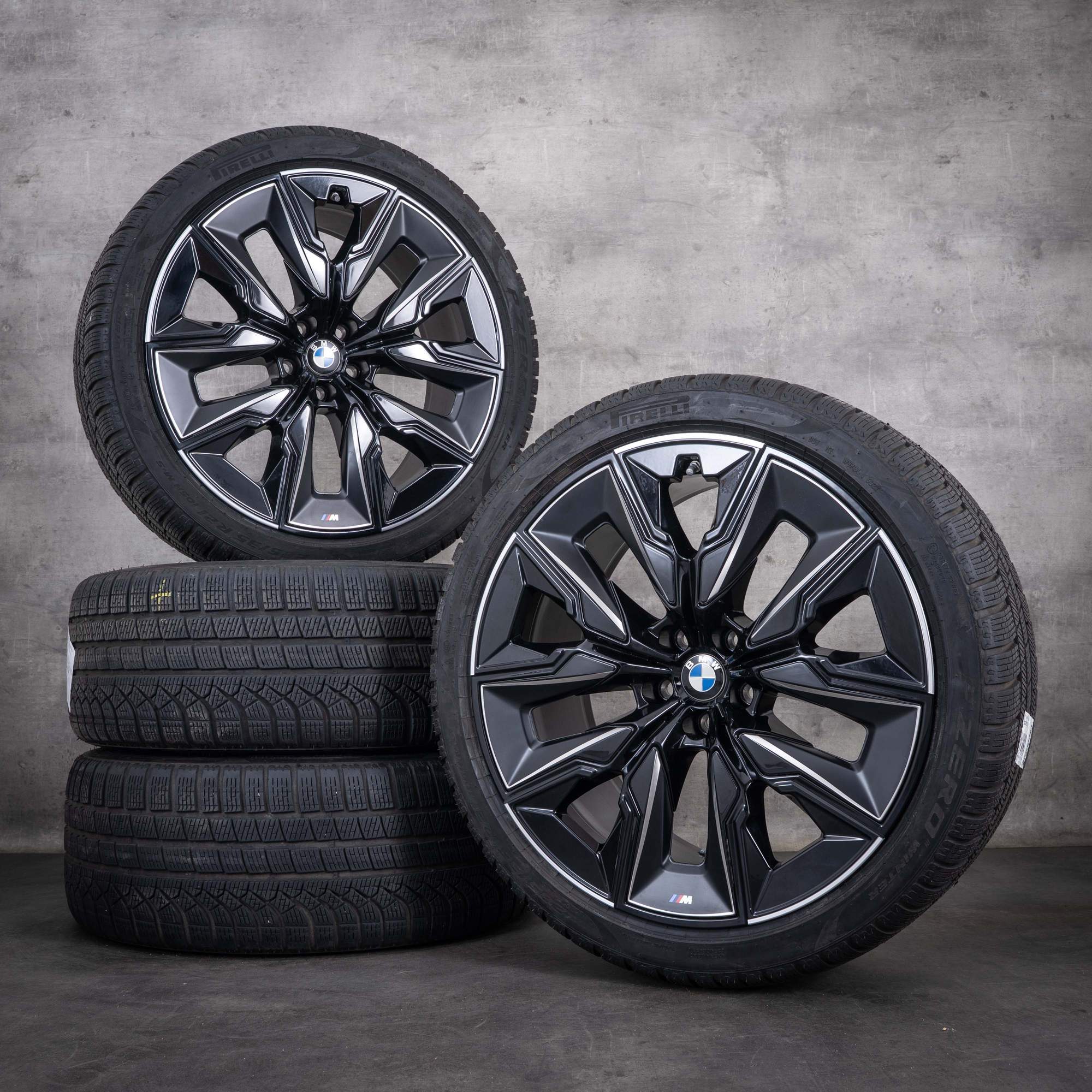 OEM BMW 7 Series i7 X3 21inch G70 G45 summer wheels Styling 909 M 5A41F78 5A41F79 black diamond cut