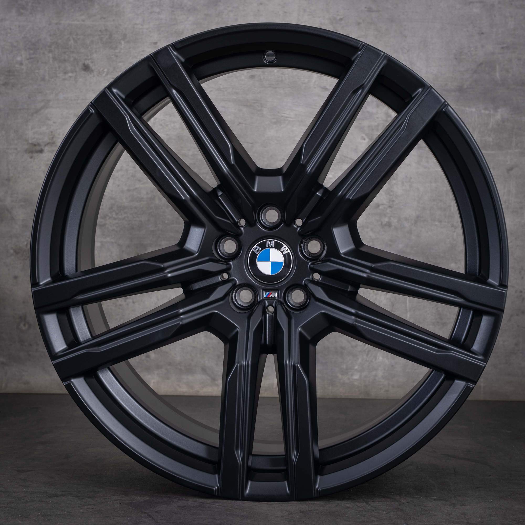 Original BMW X5M X6M 21 Zoll F95 F96 Felgen Styling 808 M 8090794 8090795 jet black matt lackiert NEU - Felge 2 von 4