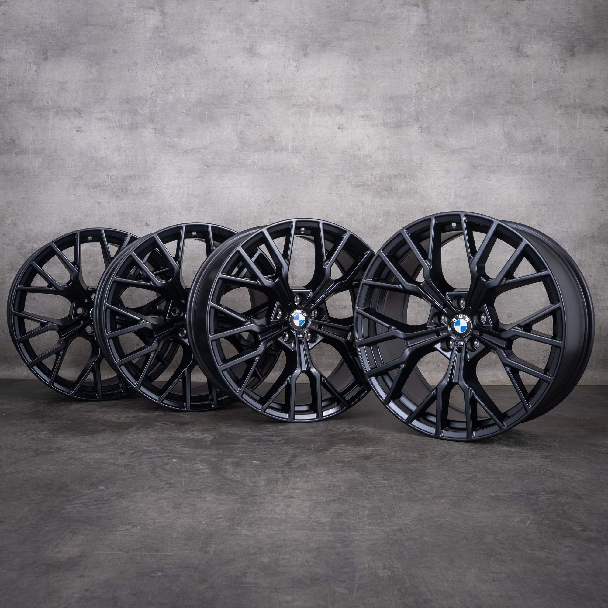 OEM BMW 7 Series i7 X3 20inch G70 G45 rims 911 M Styling 5A19DF8 5A19DF9 Jet Black Matte NEW