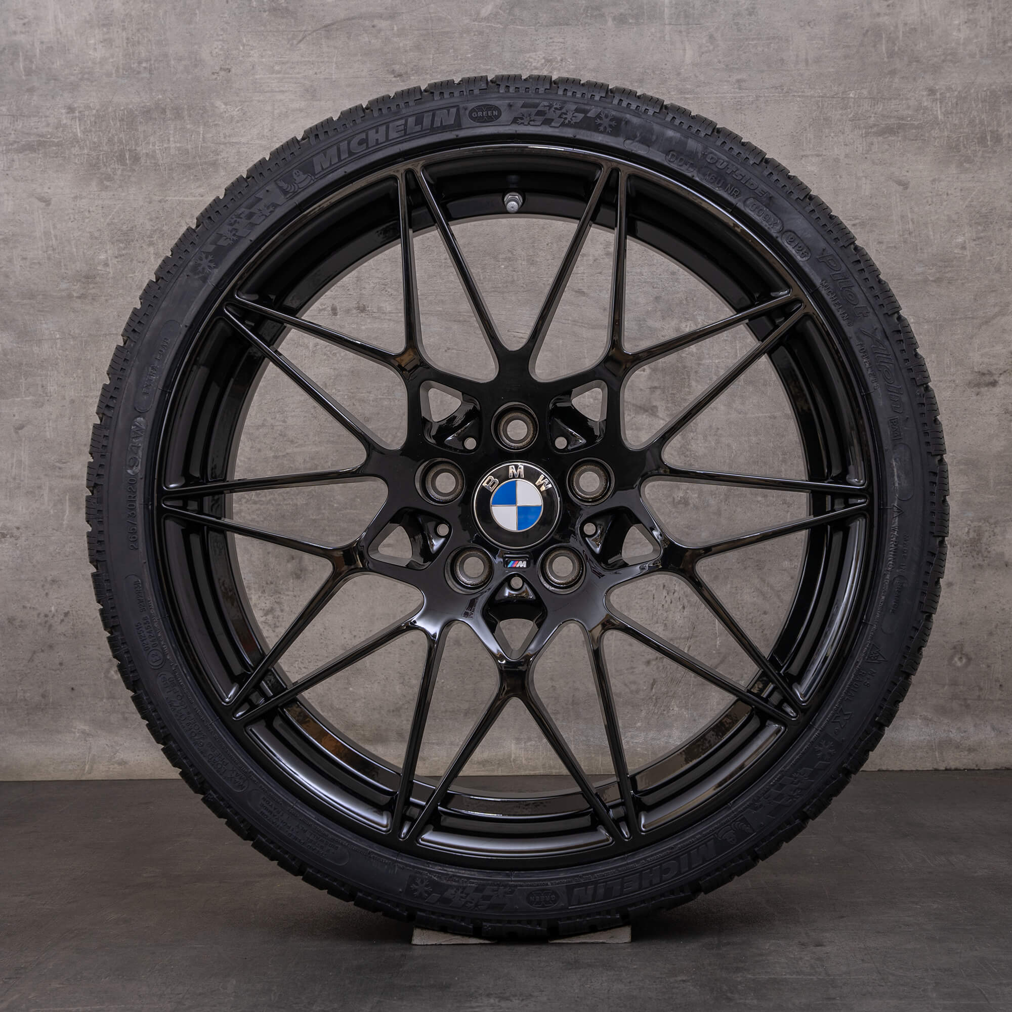 Alkuperäiset BMW M3 M4 vanteet 20 tuuman F80 F82 F83 kesäpyörät 8090194 8090195 Styling 666 M musta kiiltävä