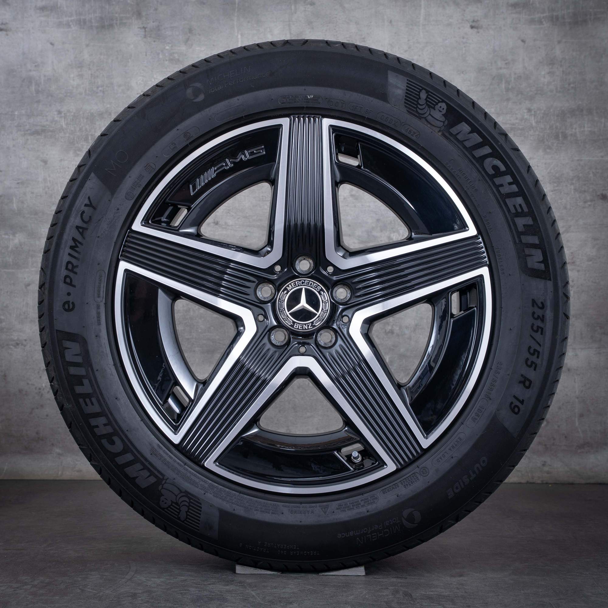 OEM Mercedes Benz GLC AMG rims 19 inch X254 C254 summer wheels A2544010400 black polisched