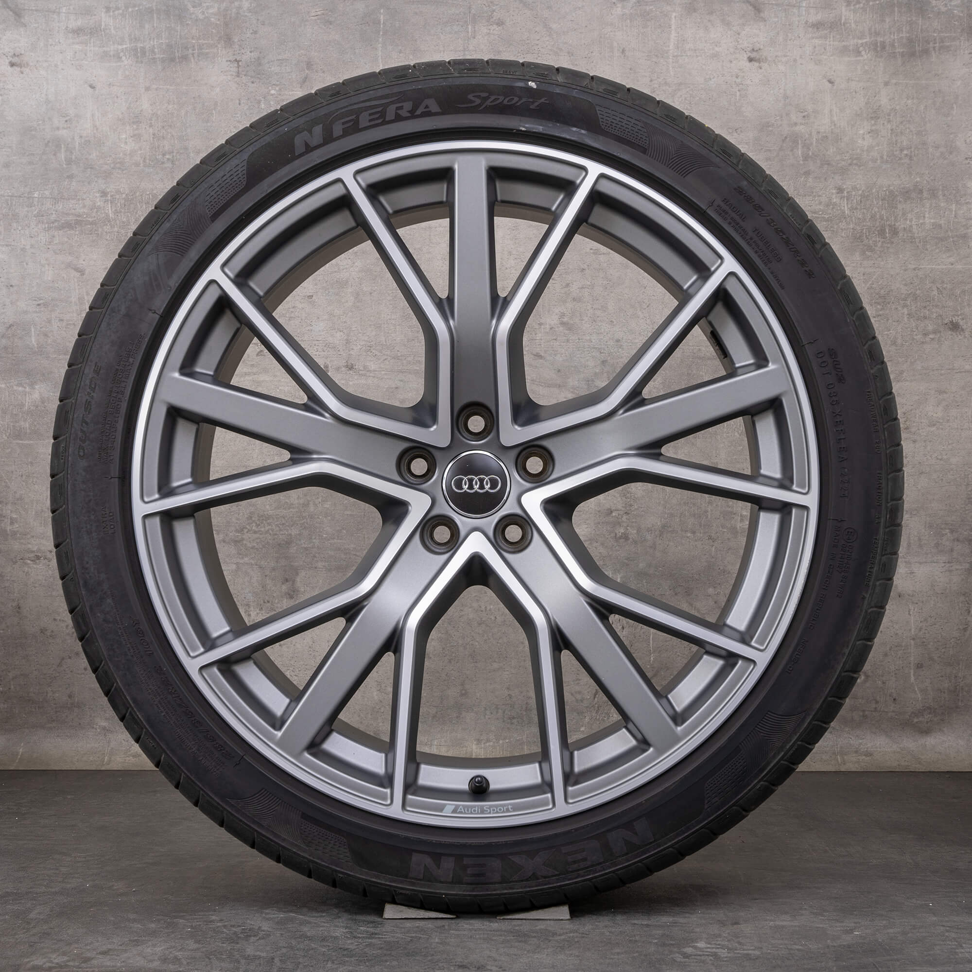 OEM Audi Q7 SQ7 snow tire packages 22 inch 4M rims 4M0601025CP titan matt glossy turned