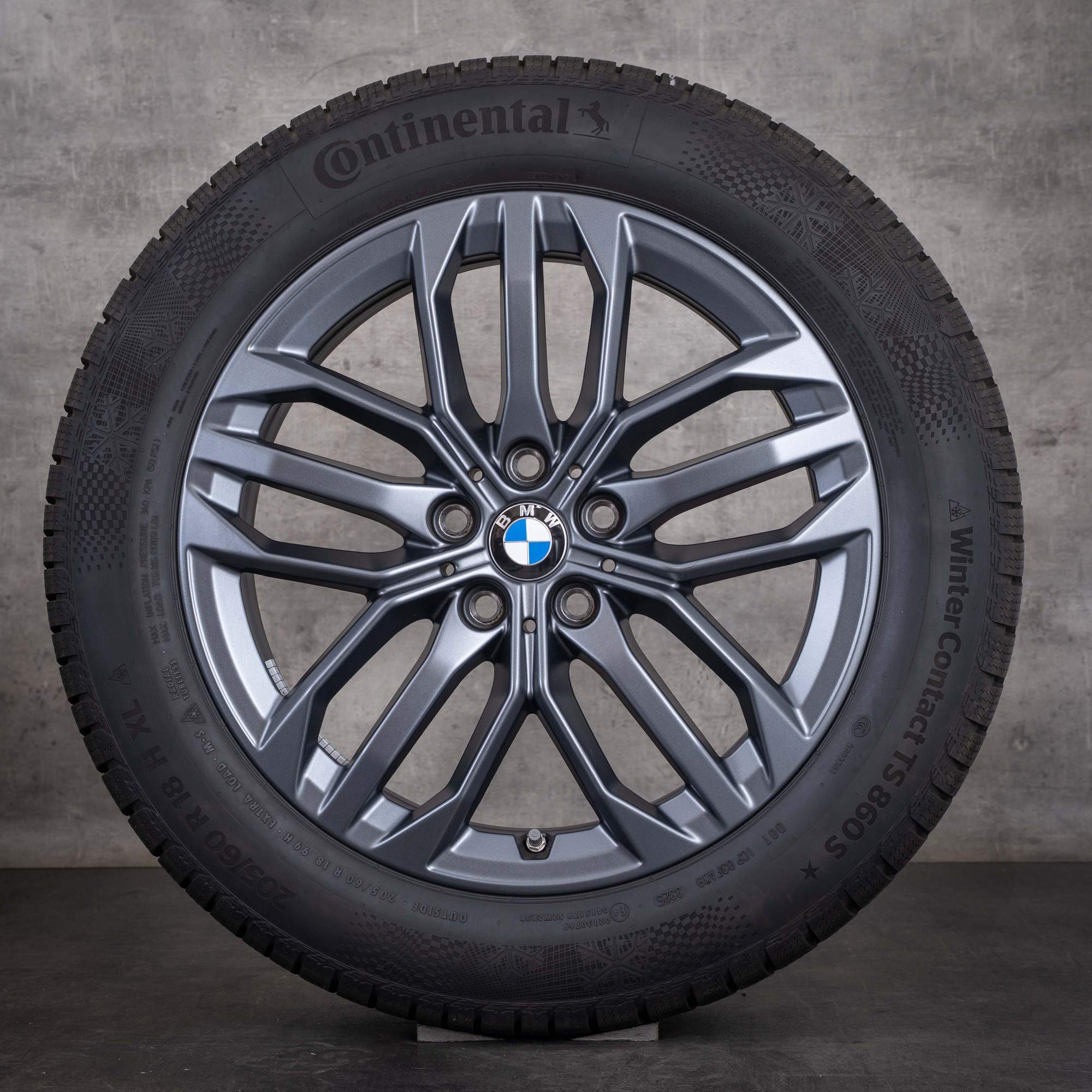 Original BMW X1 iX1 X2 iX2 Winterräder 18 Zoll U10 U11 Felgen Styling 879 6898046 gunmetal grey matt - Rad 4 von 4