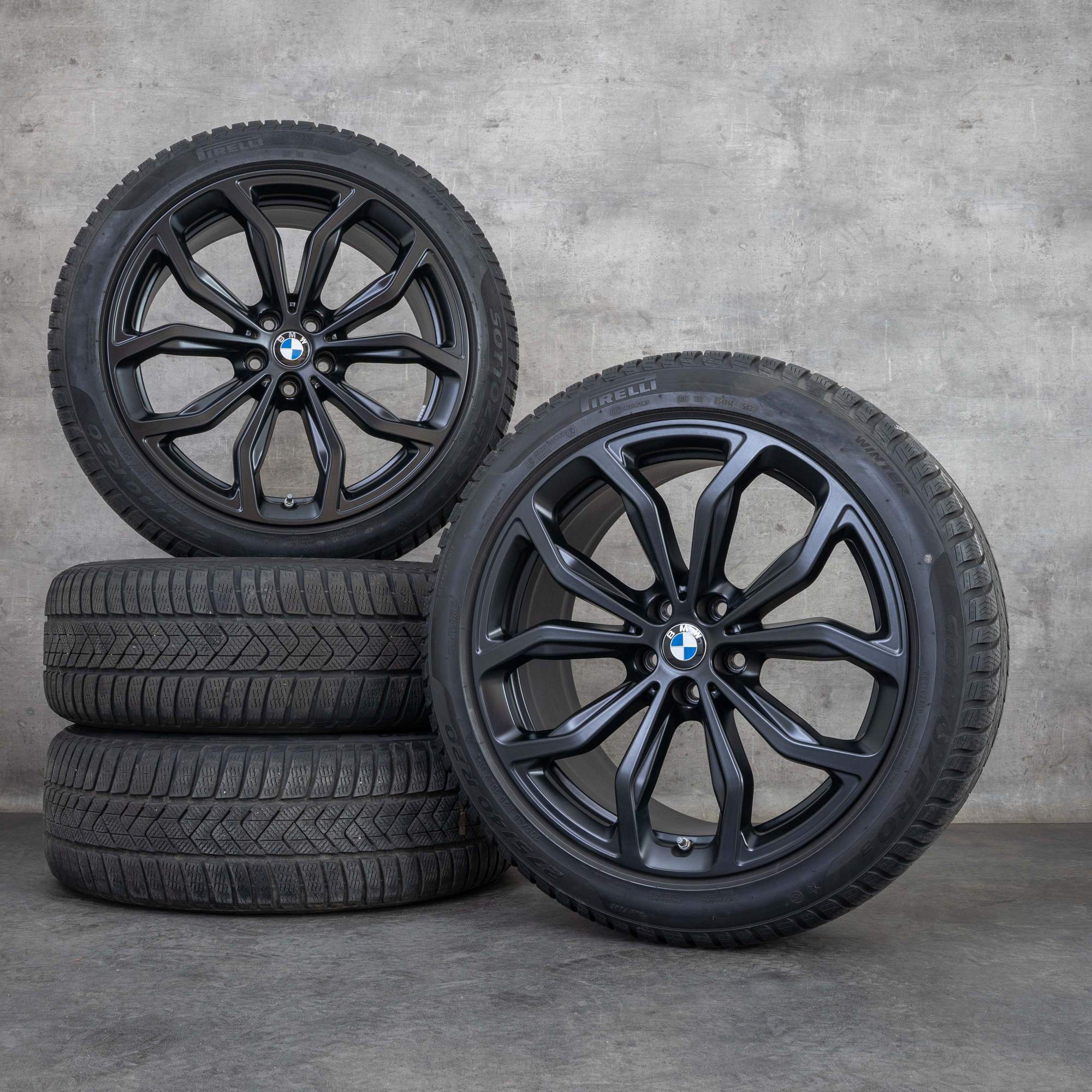 Originali BMW X3 X4 cerchi con gomme invernali 20 pollici G01 G02 auto styling 695 6881208 6881209 nero opaco