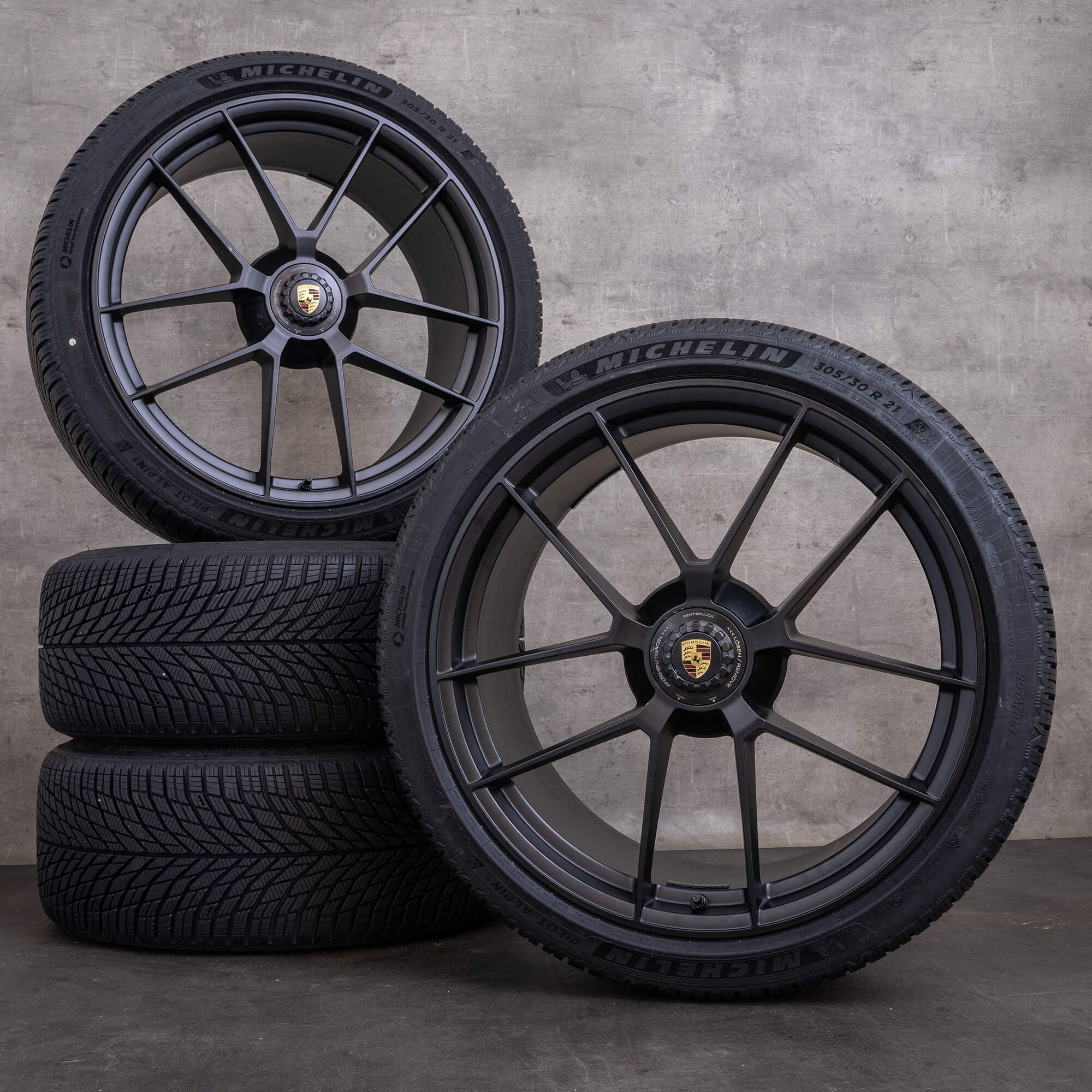 Originales Porsche 911 Carrera GTS ruedas de invierno 20 pulgadas 992.2 II llantas 992601025BT 992601025FD neumaticos negro mate NUEVO