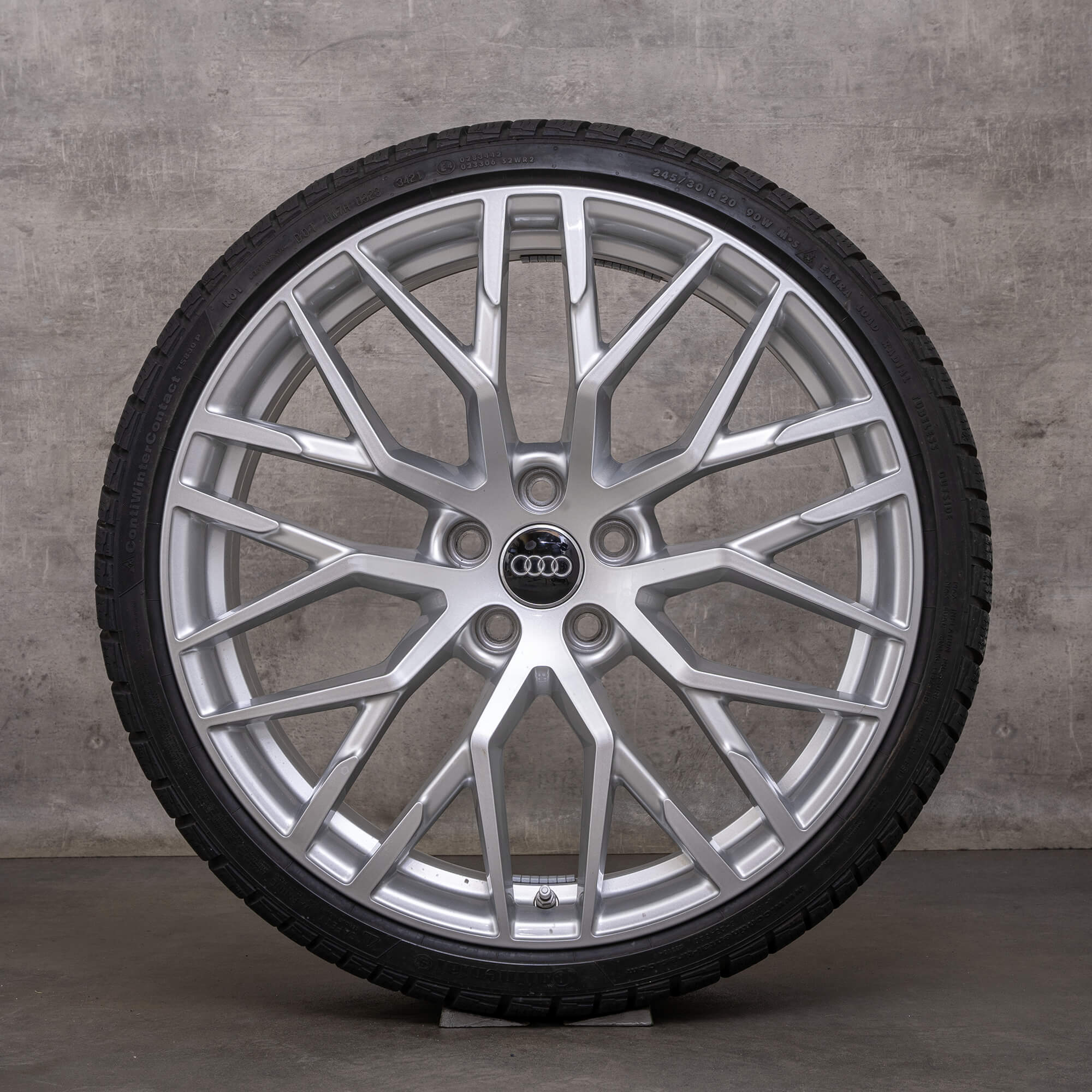 Orijinal Audi R8 kış jantları 20 inç 4S jantlar 4S0601025G gümüş