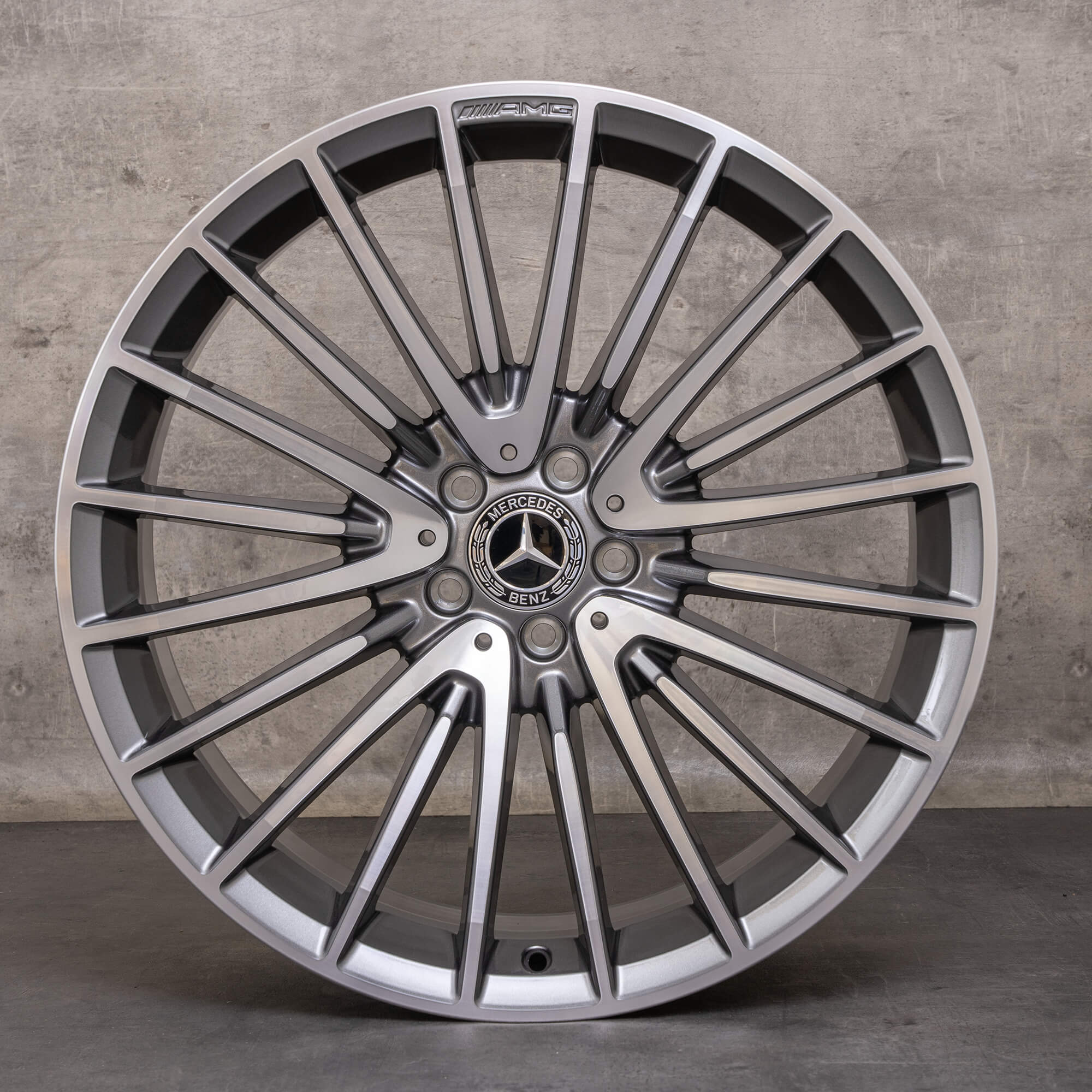 Oryginał Mercedes Benz GLC 63 & 63S AMG felgi 21 cali X253 C253 4MATIC A2534015900 A2534016000 himalaya szary polerowane NOWOŚĆ