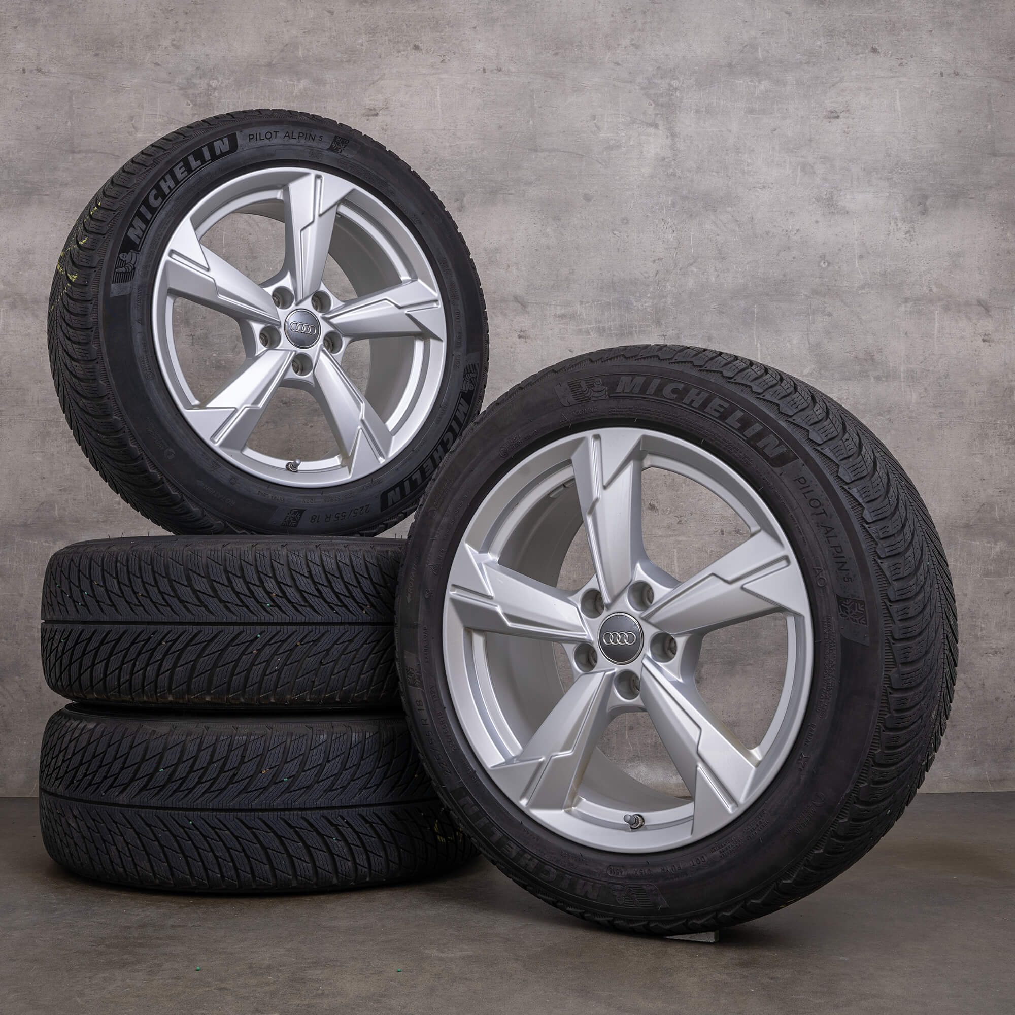 Original Audi A6 S6 roues d'hiver 18 pouces 4K C8 jantes 4K0601025D argent