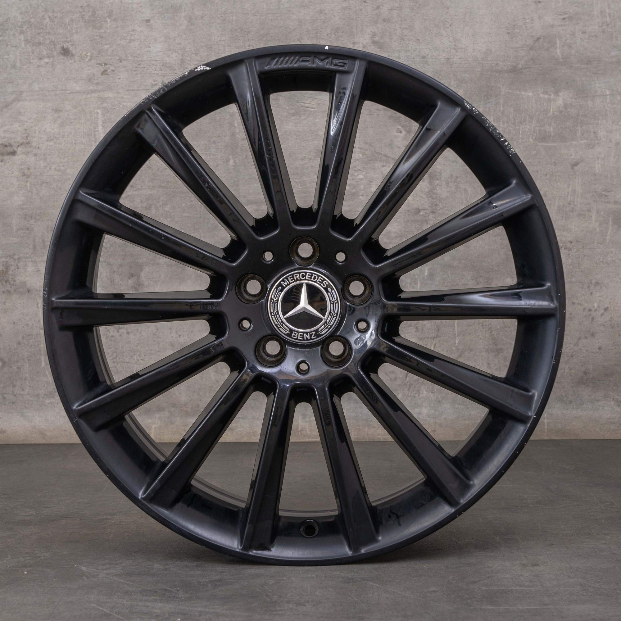 OEM Mercedes Benz C-Class AMG Rim 19 inch W205 S205 C205 A205 A2054011300 A2054011400 black glossy